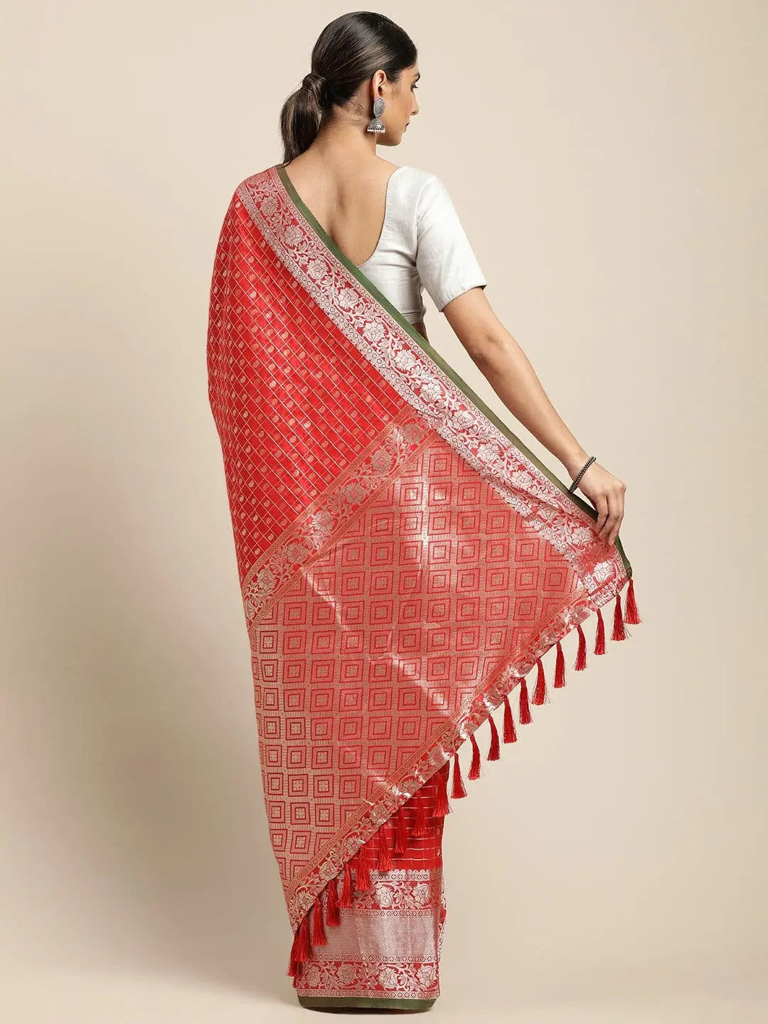 Banarasi Soft Silk Kanchi Zari Weaving Saree