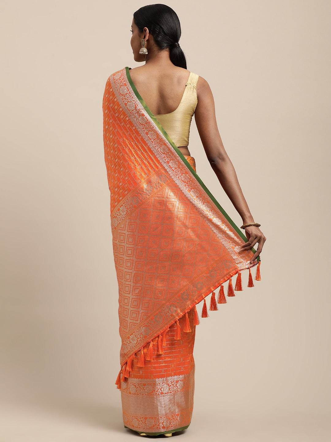 Banarasi Soft Silk Kanchi Zari Weaving Saree