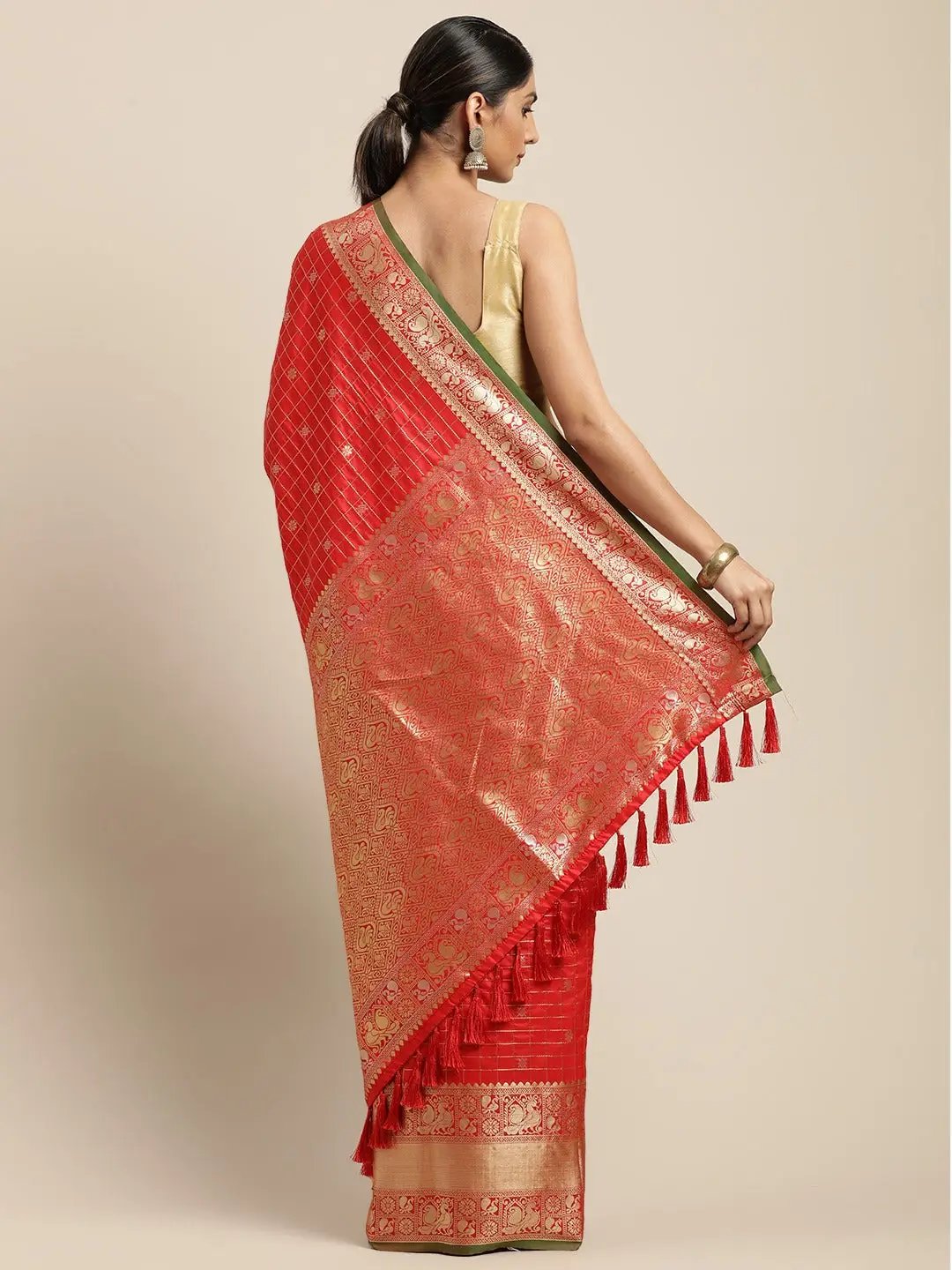 Banarasi Soft Silk Kanchi Zari Weaving Saree