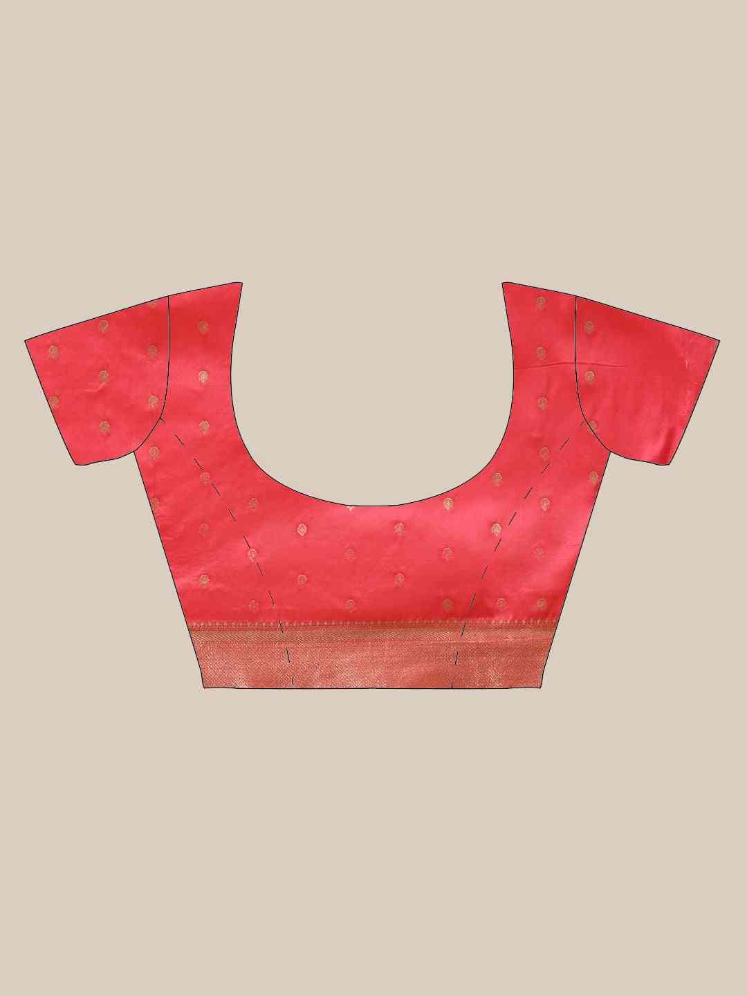 Banarasi Striped Gajari Silk Saree