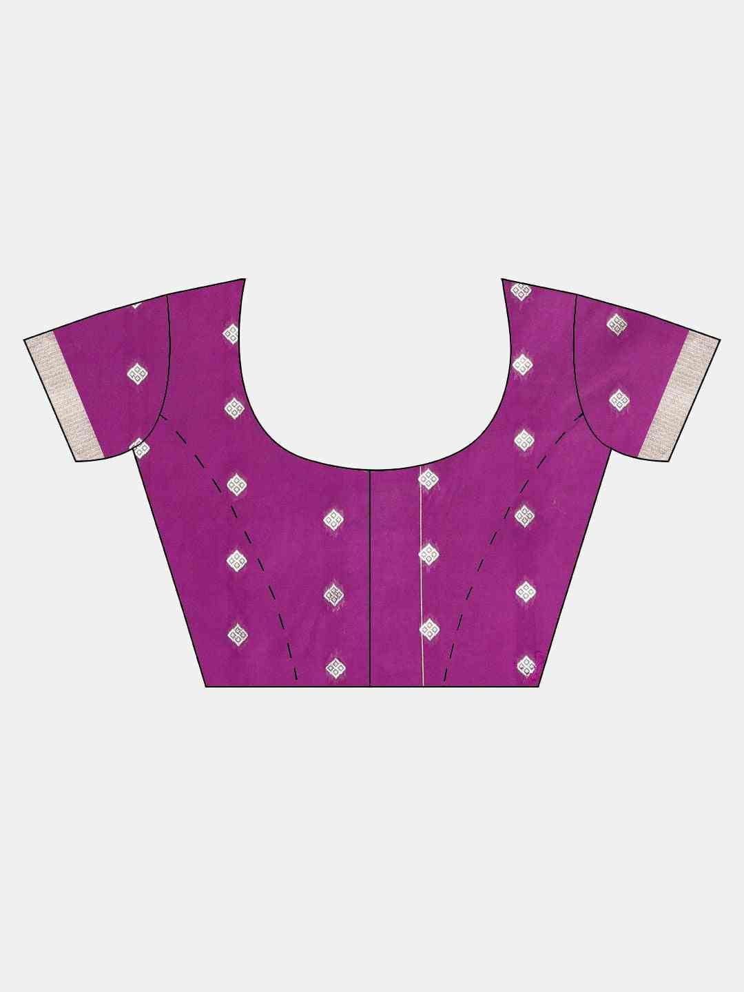 Stylish Banarasi Purple Colour Silk Blend Saree