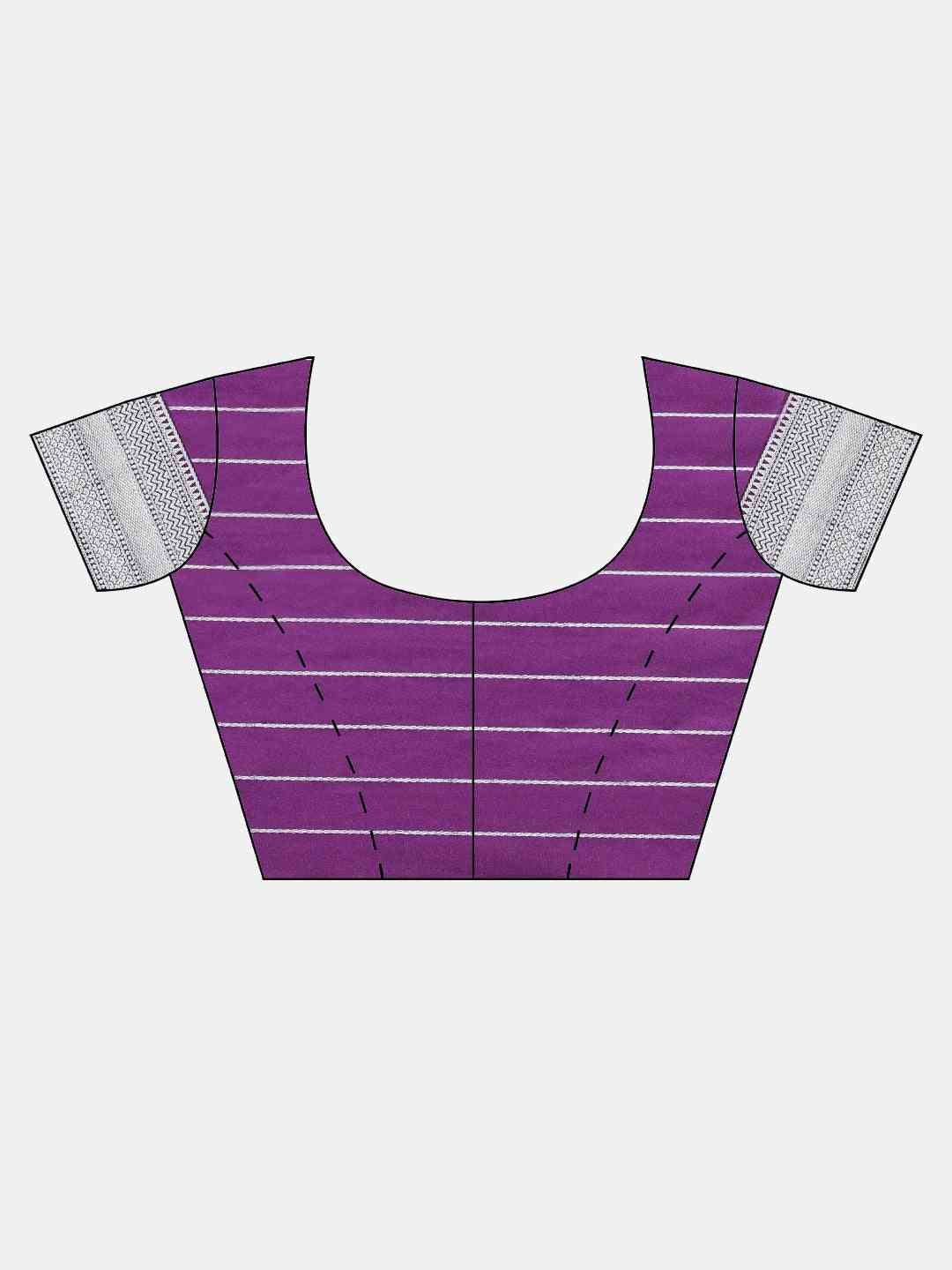 Latest Banarasi Striped Purple Colour Silk Blend Saree