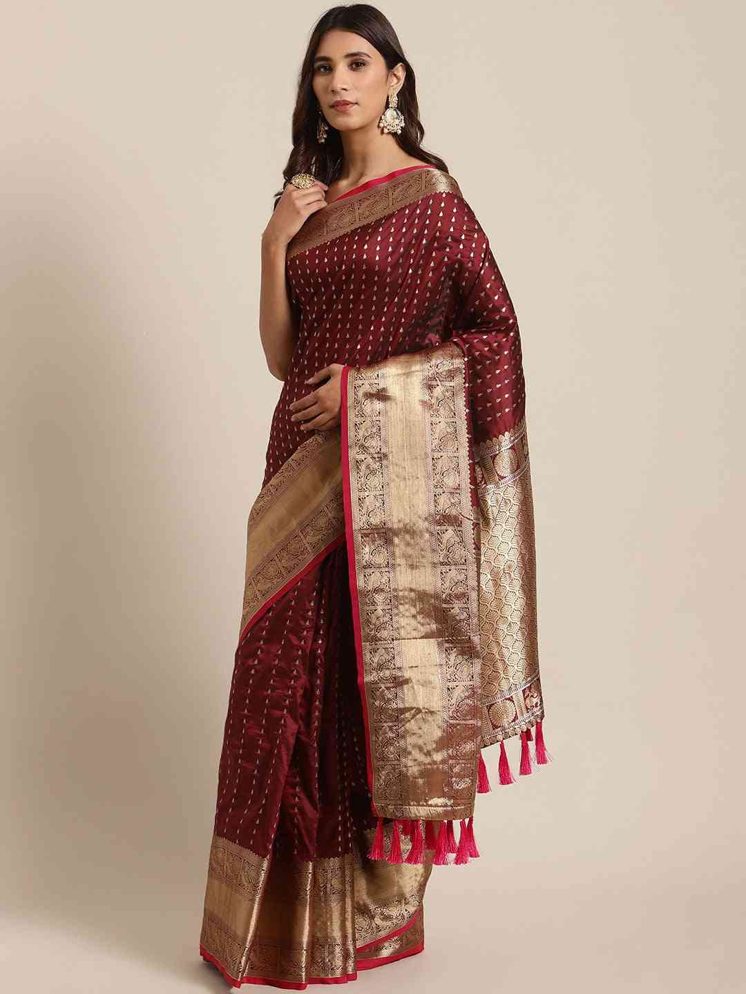 Exclusive Digital Maroon Colour Banarasi Saree