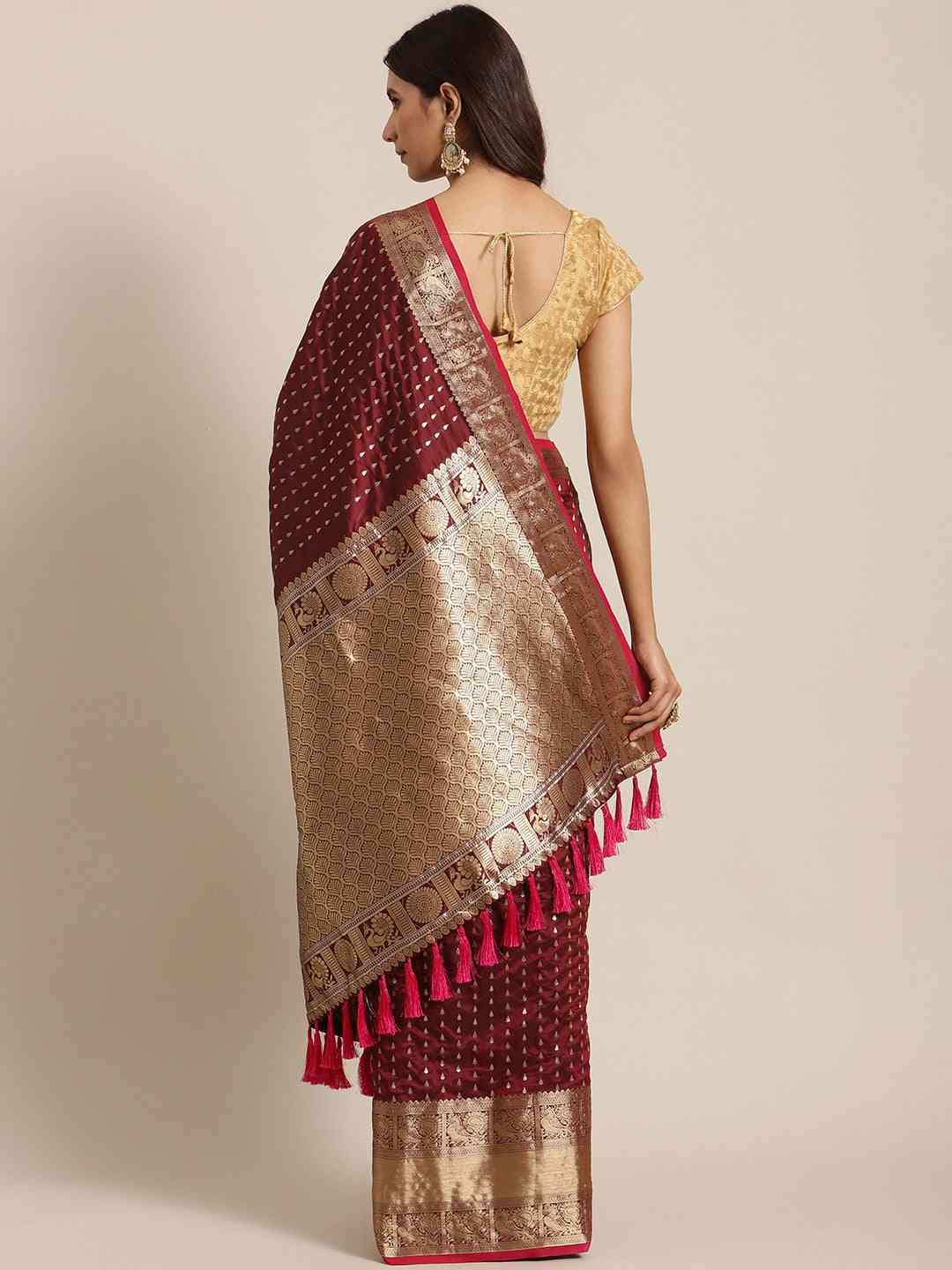 Exclusive Digital Maroon Colour Banarasi Saree