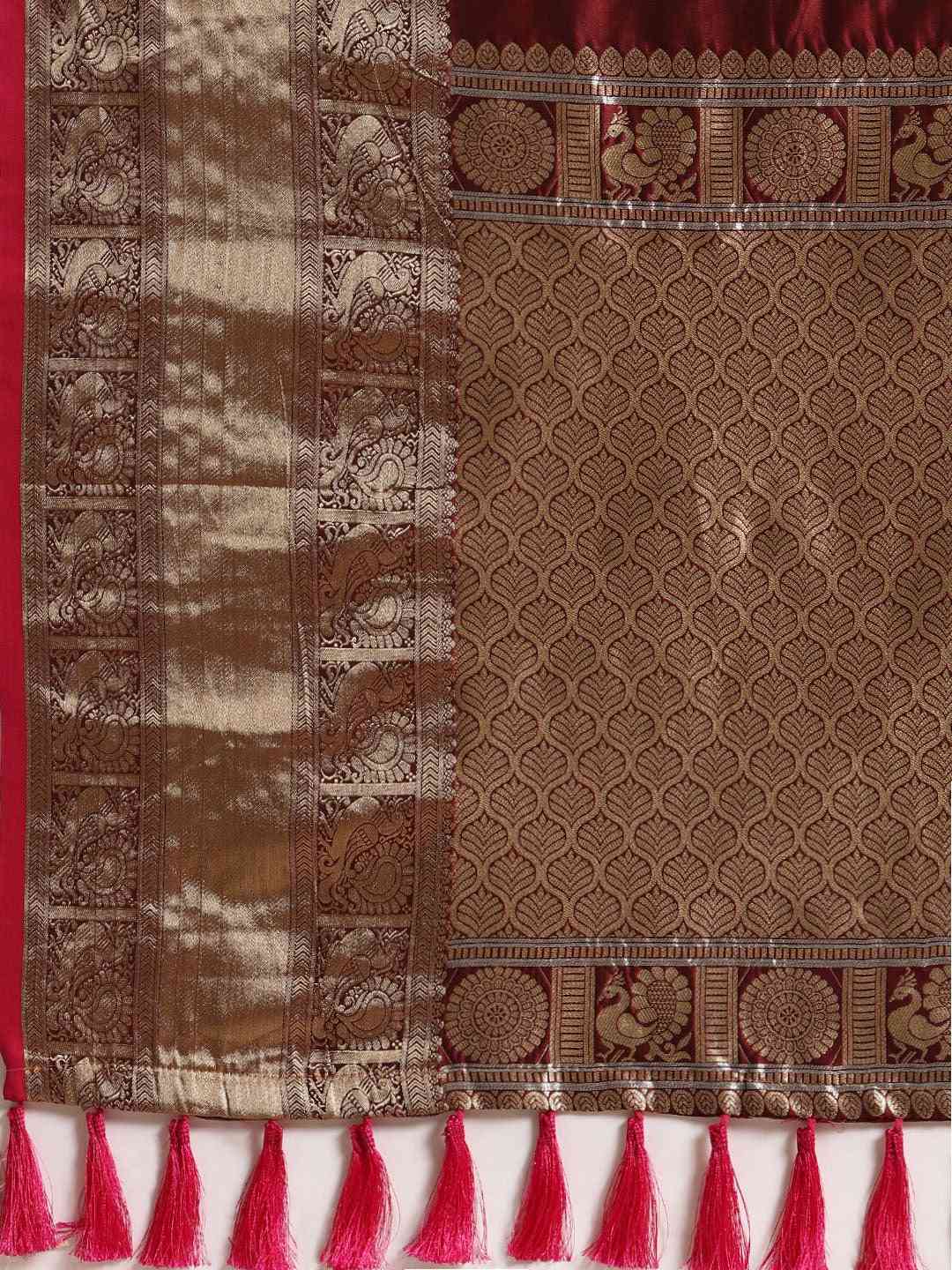 Exclusive Digital Maroon Colour Banarasi Saree