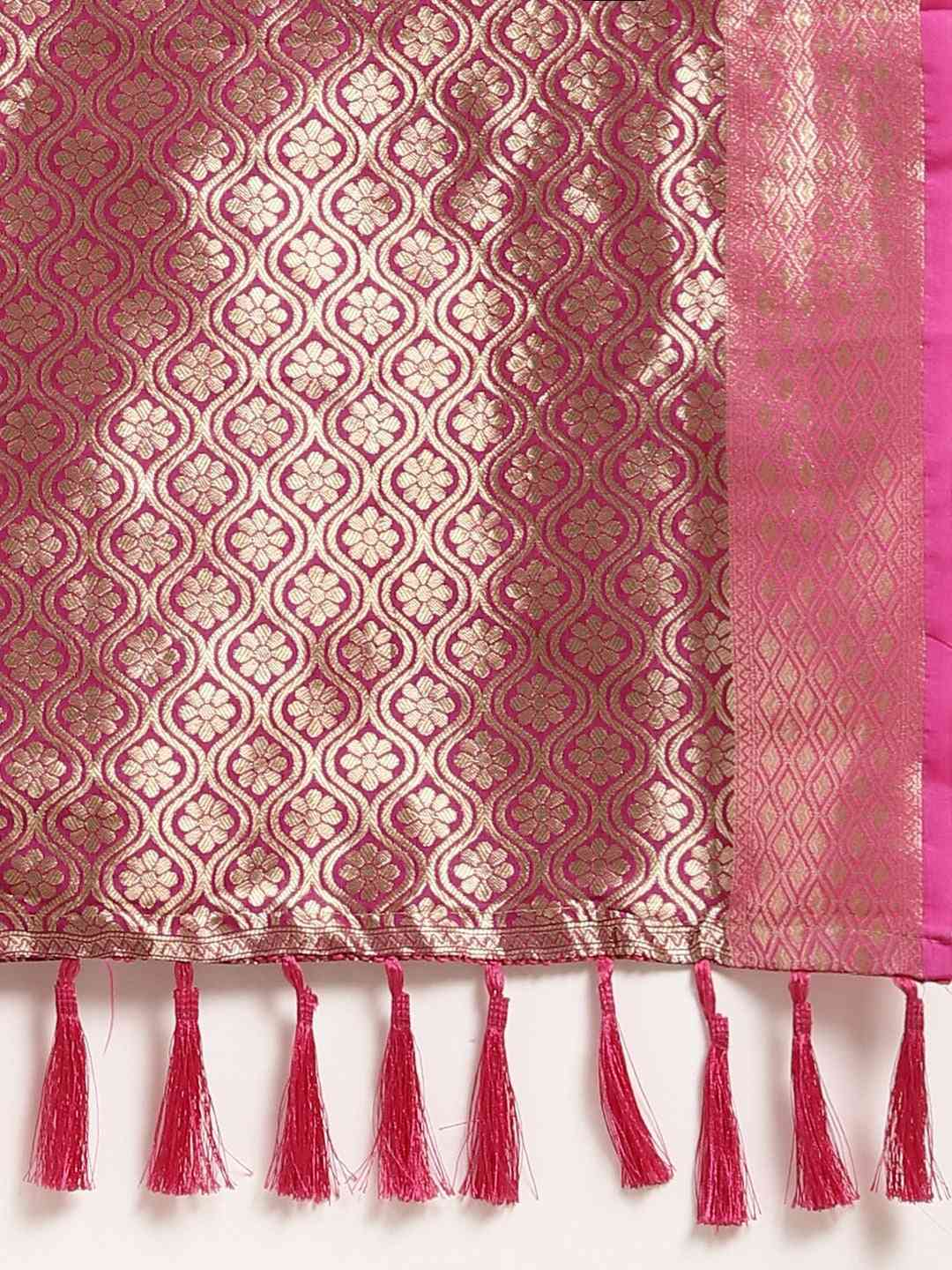 Stylish Teal Colour Ethnic Motifs Print Banarasi Silk Saree