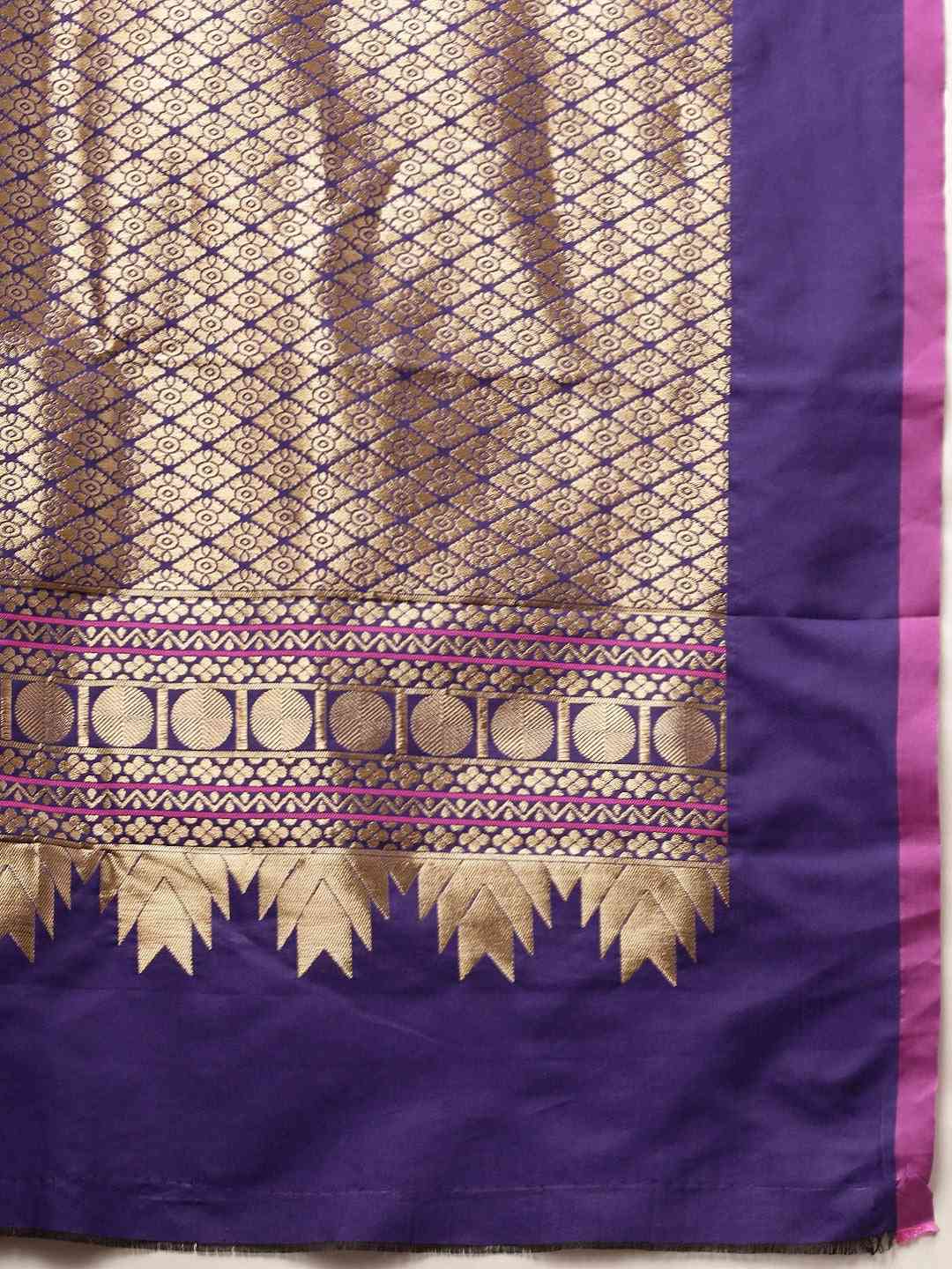 Kanjivaram Indigo Silk Blend Saree