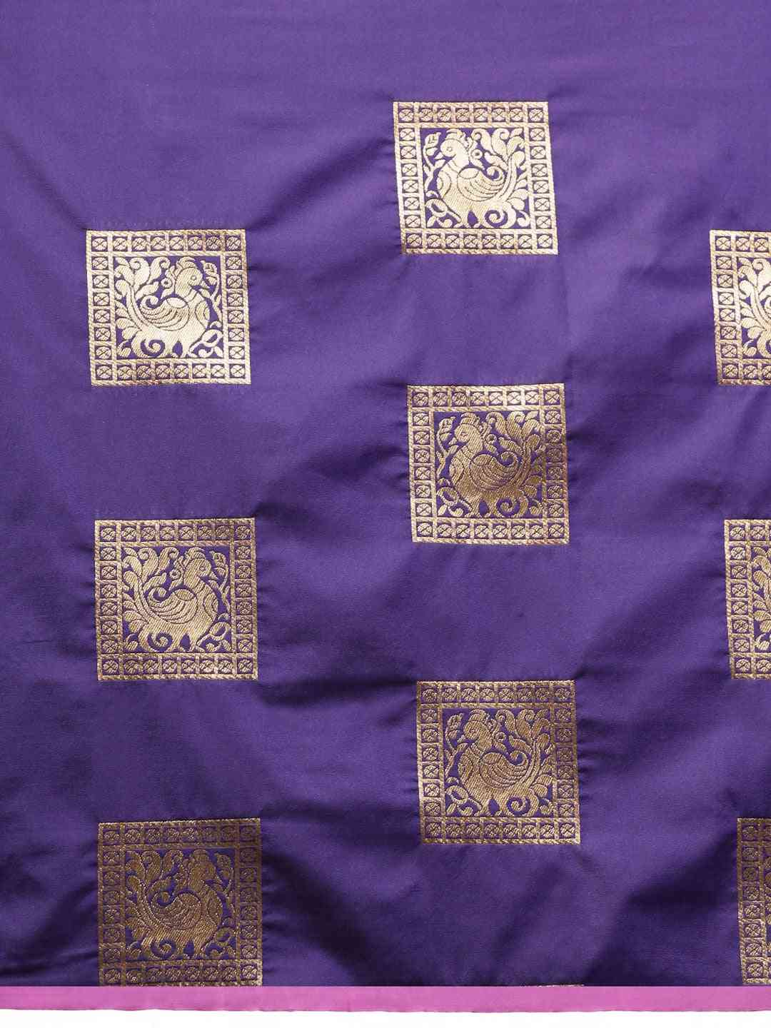 Kanjivaram Indigo Silk Blend Saree