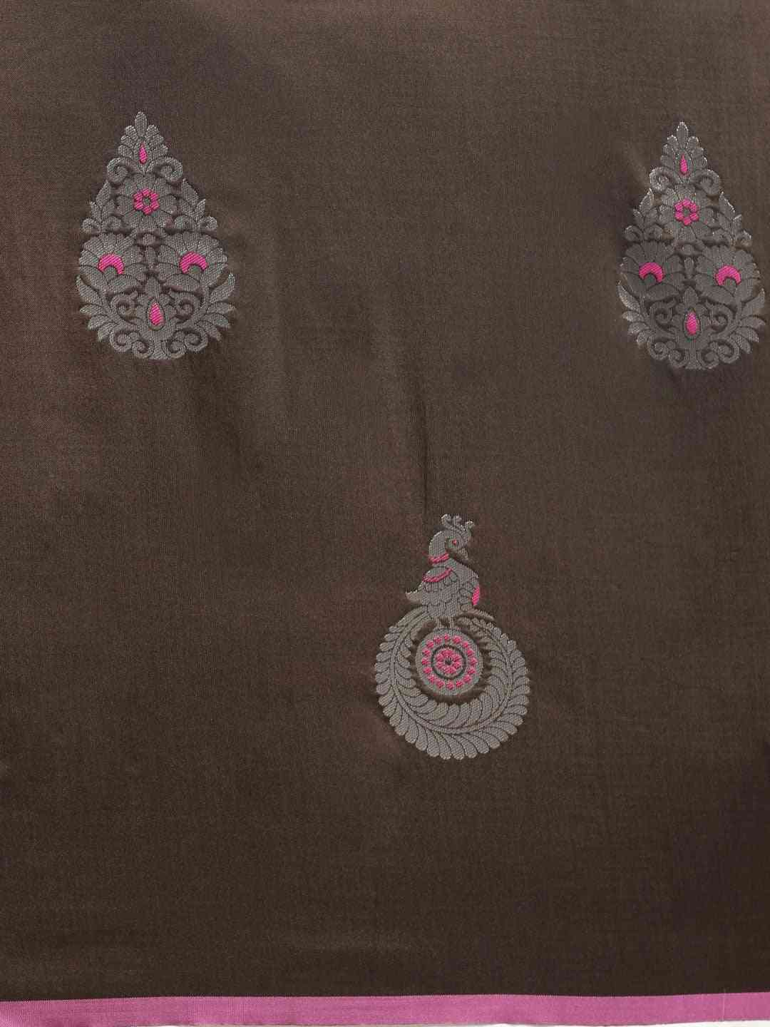 Kanjivaram Coffee Brown Silk Blend Saree