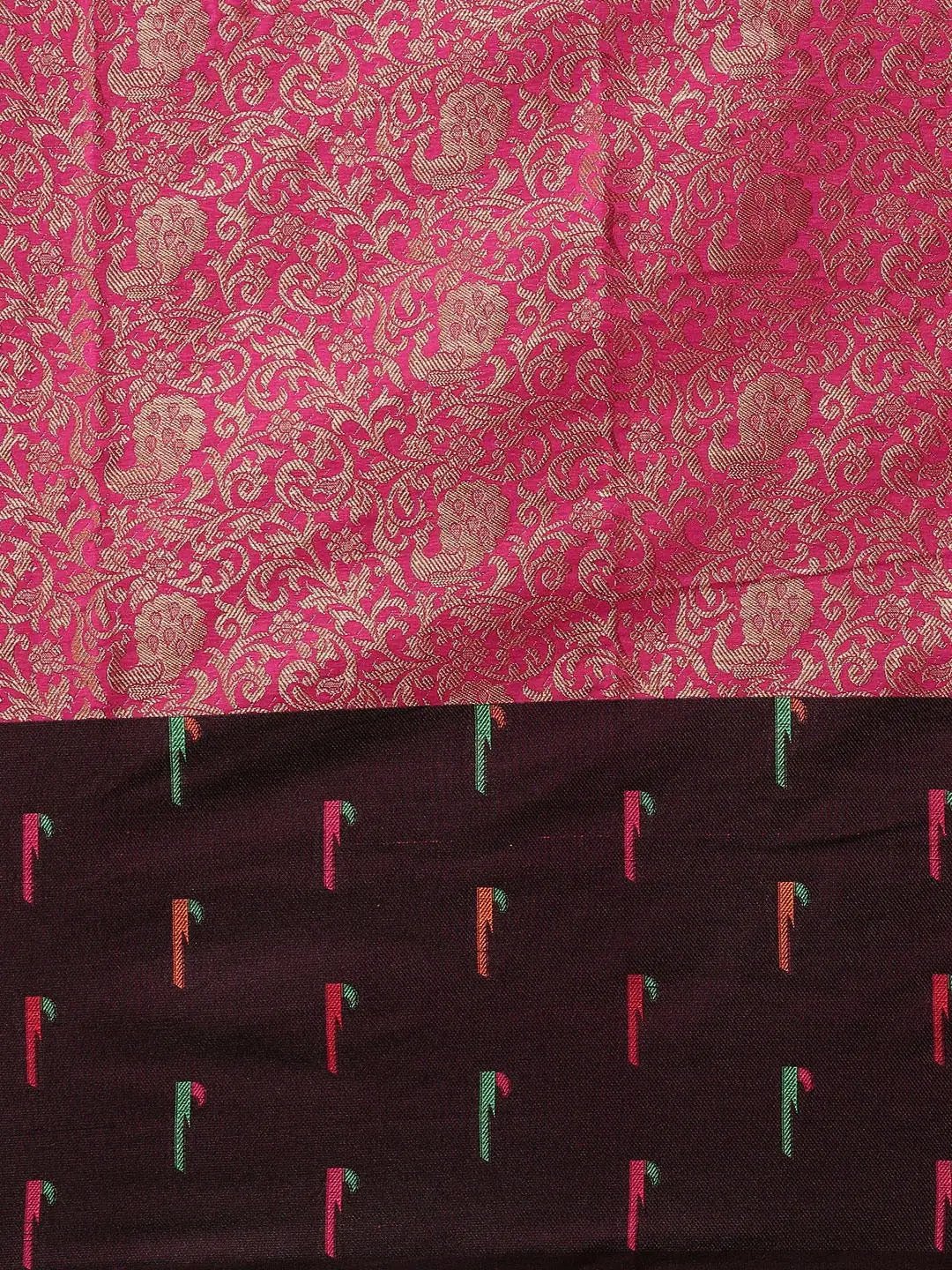Kora Silk Banarasi Saree With Zari border