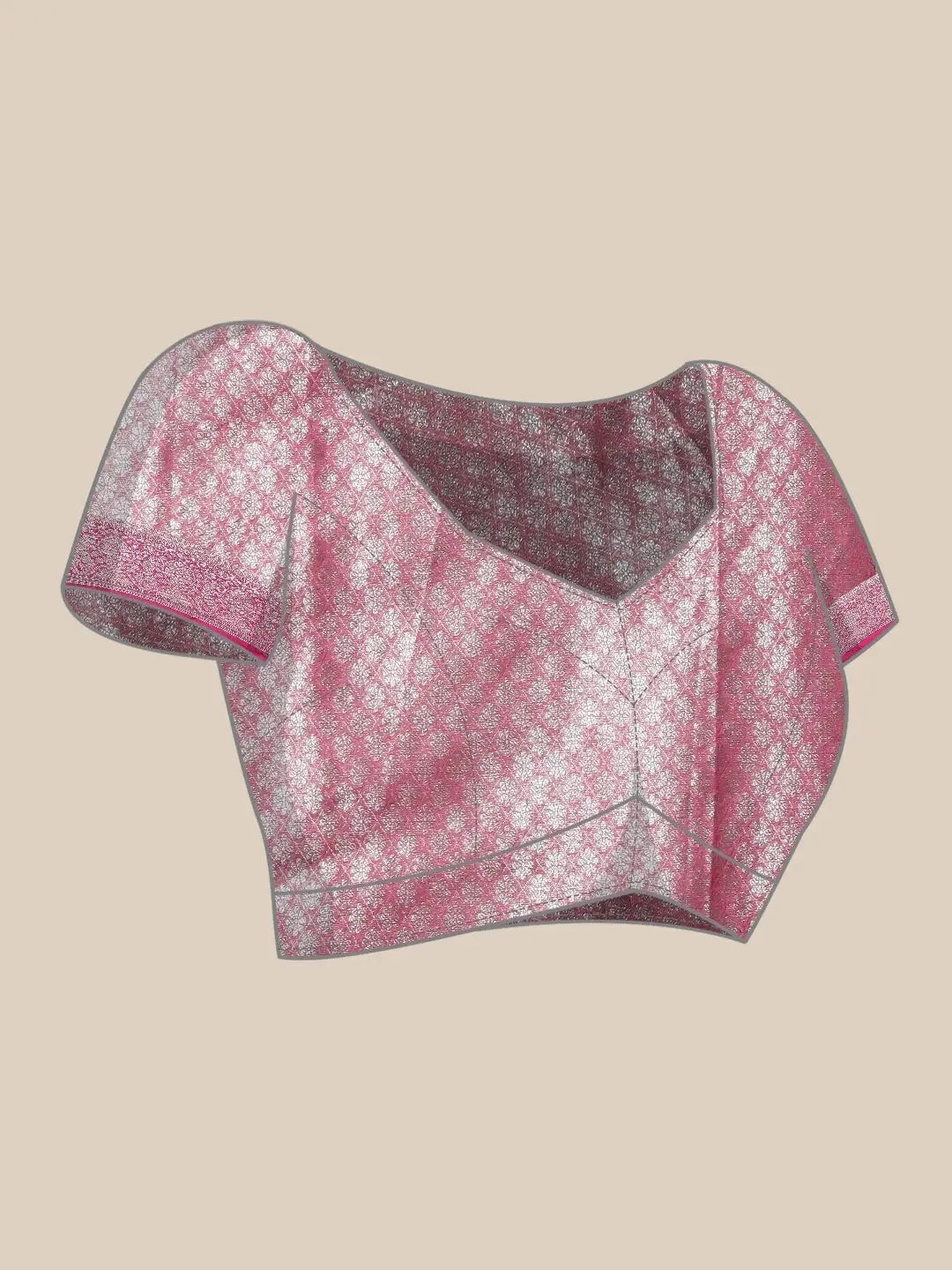 Kora Silk Banarasi Saree With Zari border