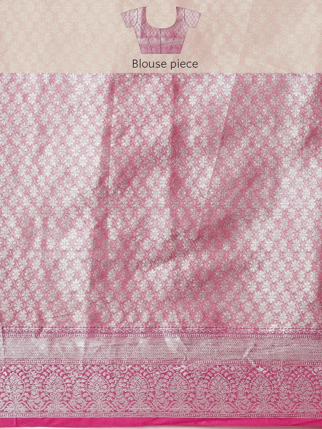 Kora Silk Banarasi Saree With Zari border