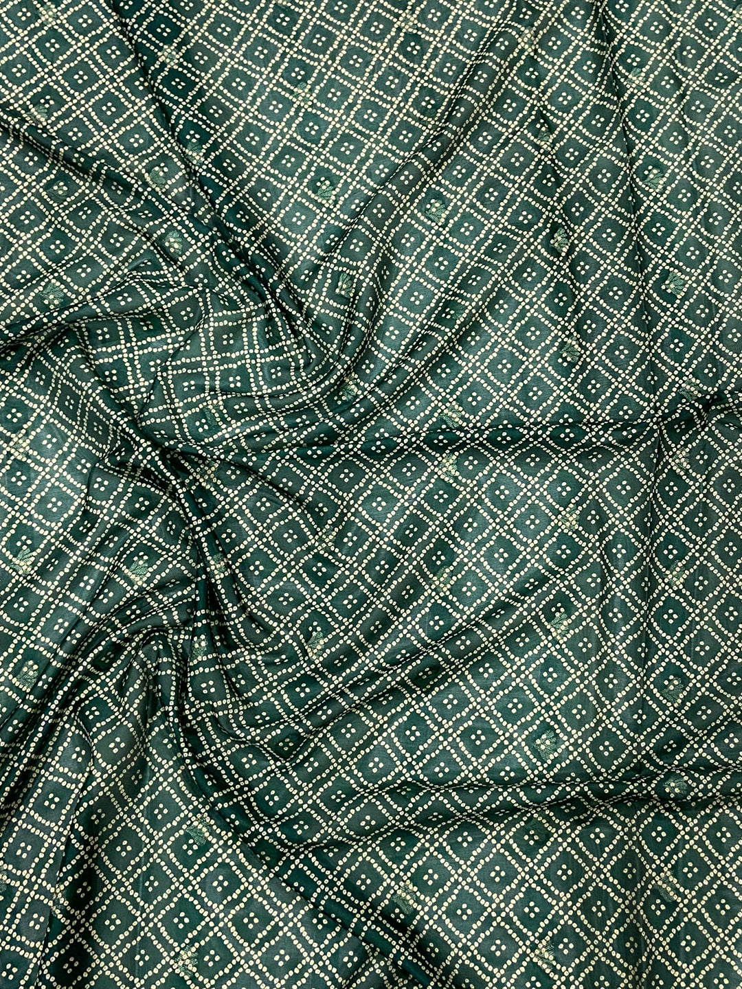Green Crepe Silk Floral Saree