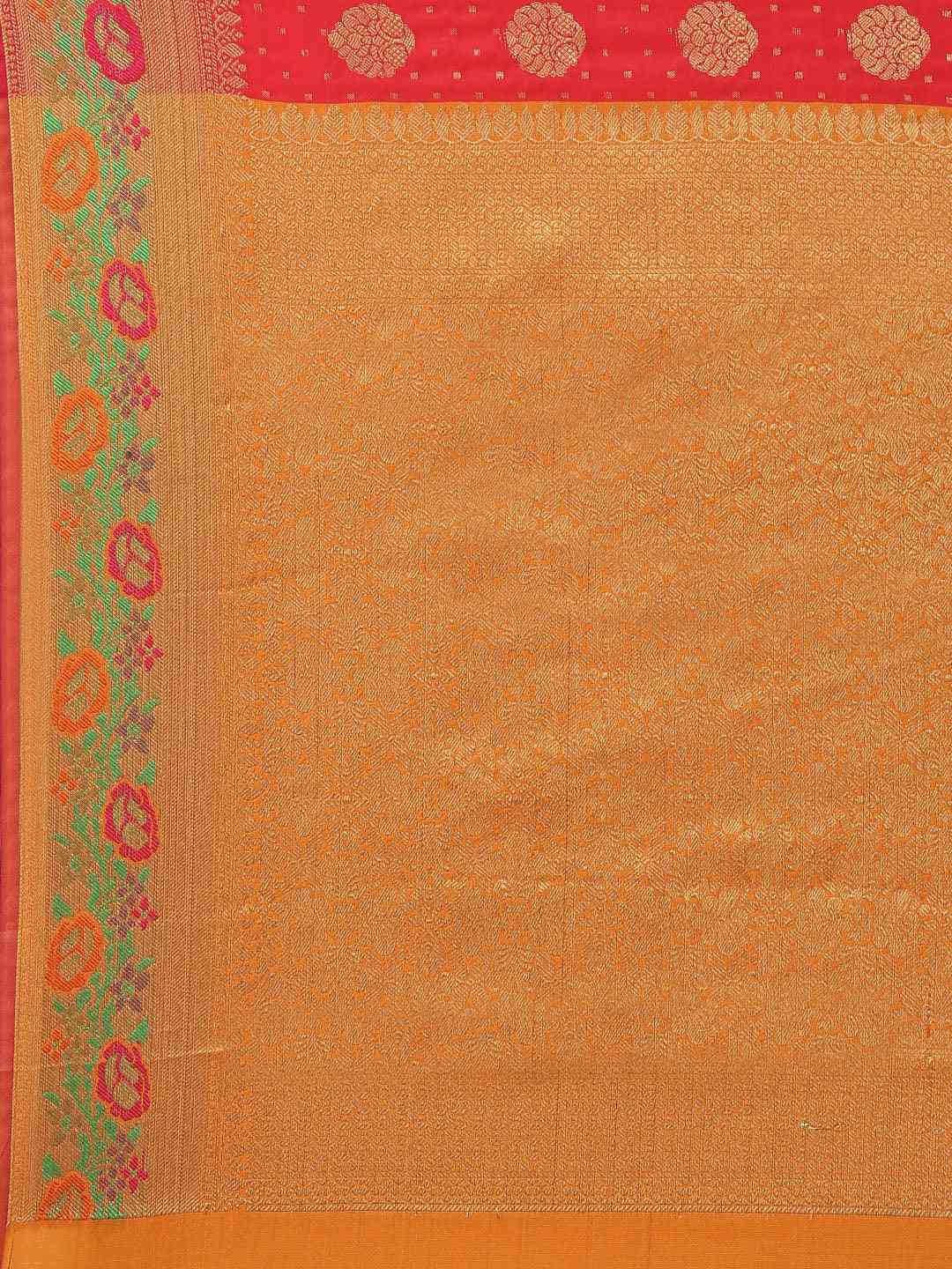 Banarasi Red Colour Woven Design Saree