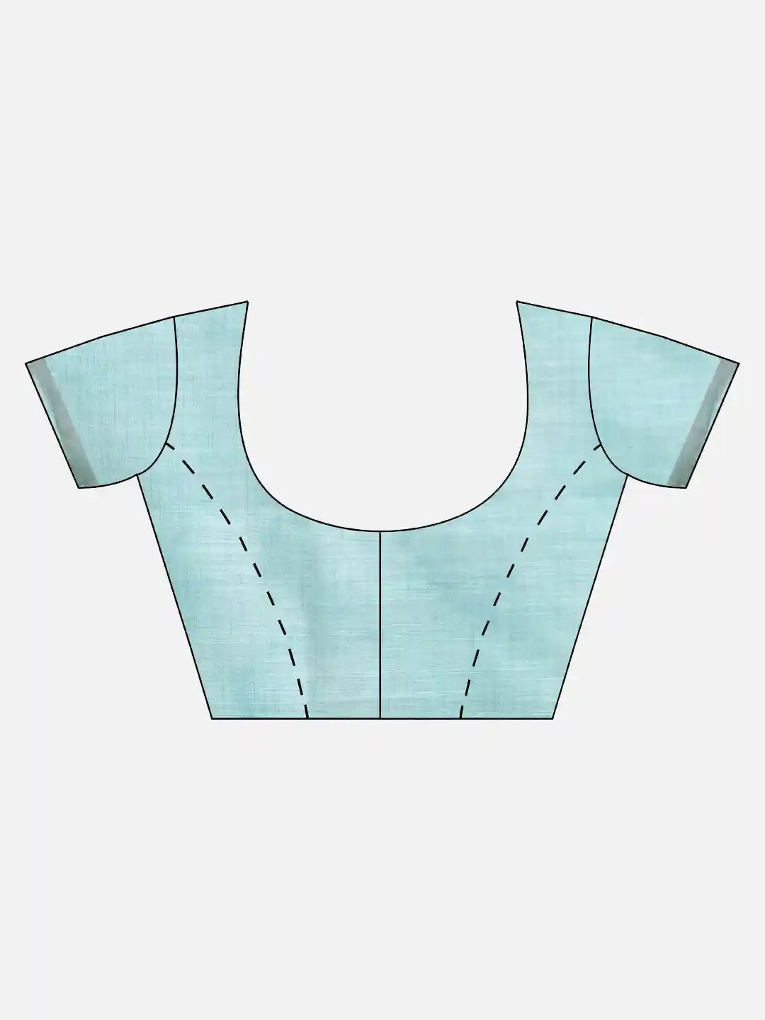 Stylish Sky Colour Print Saree With Zari Border