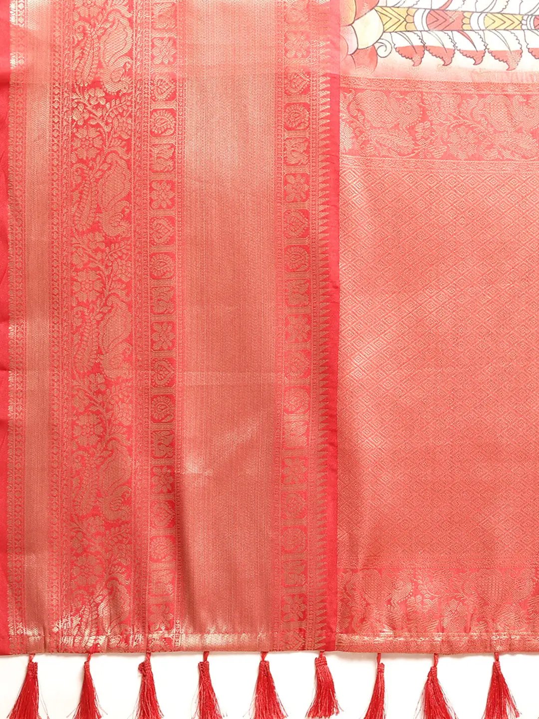 Kalamkari Pattu Banarasi Silk Saree