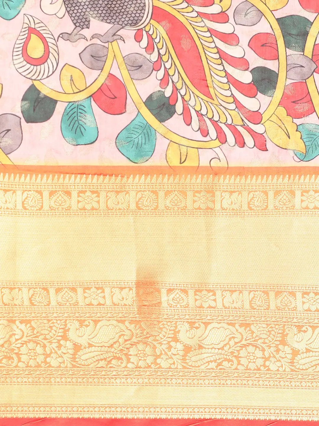 Kalamkari Pattu Banarasi Silk Saree