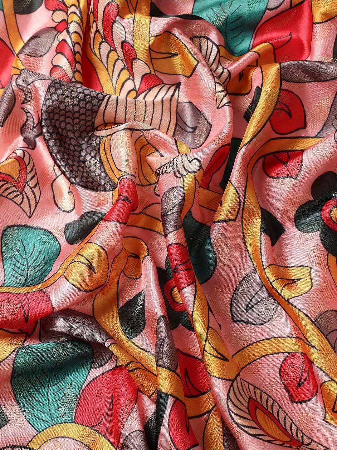 Kalamkari Pattu Banarasi Silk Saree