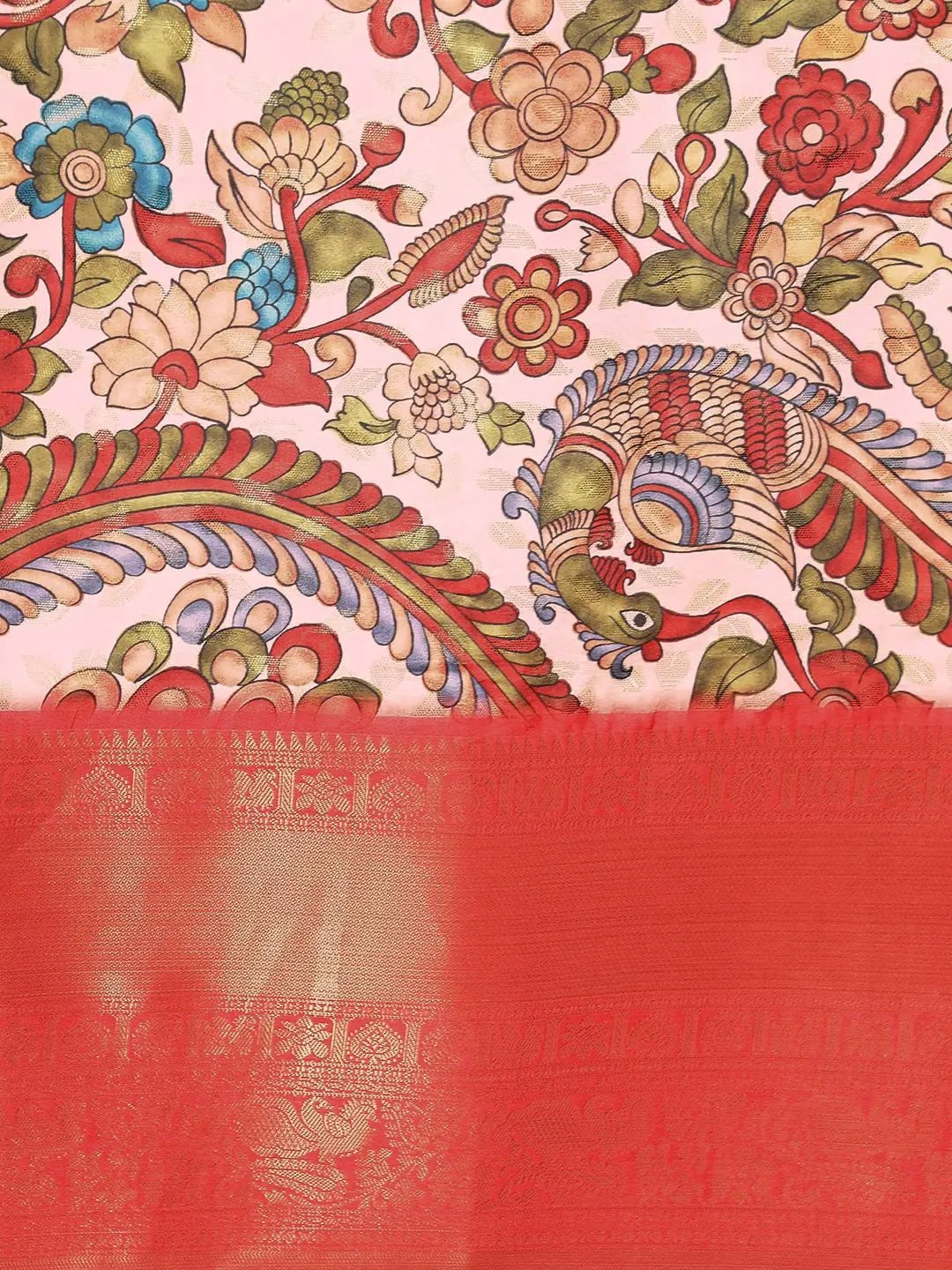 Kalamkari Pattu Banarasi Silk Saree