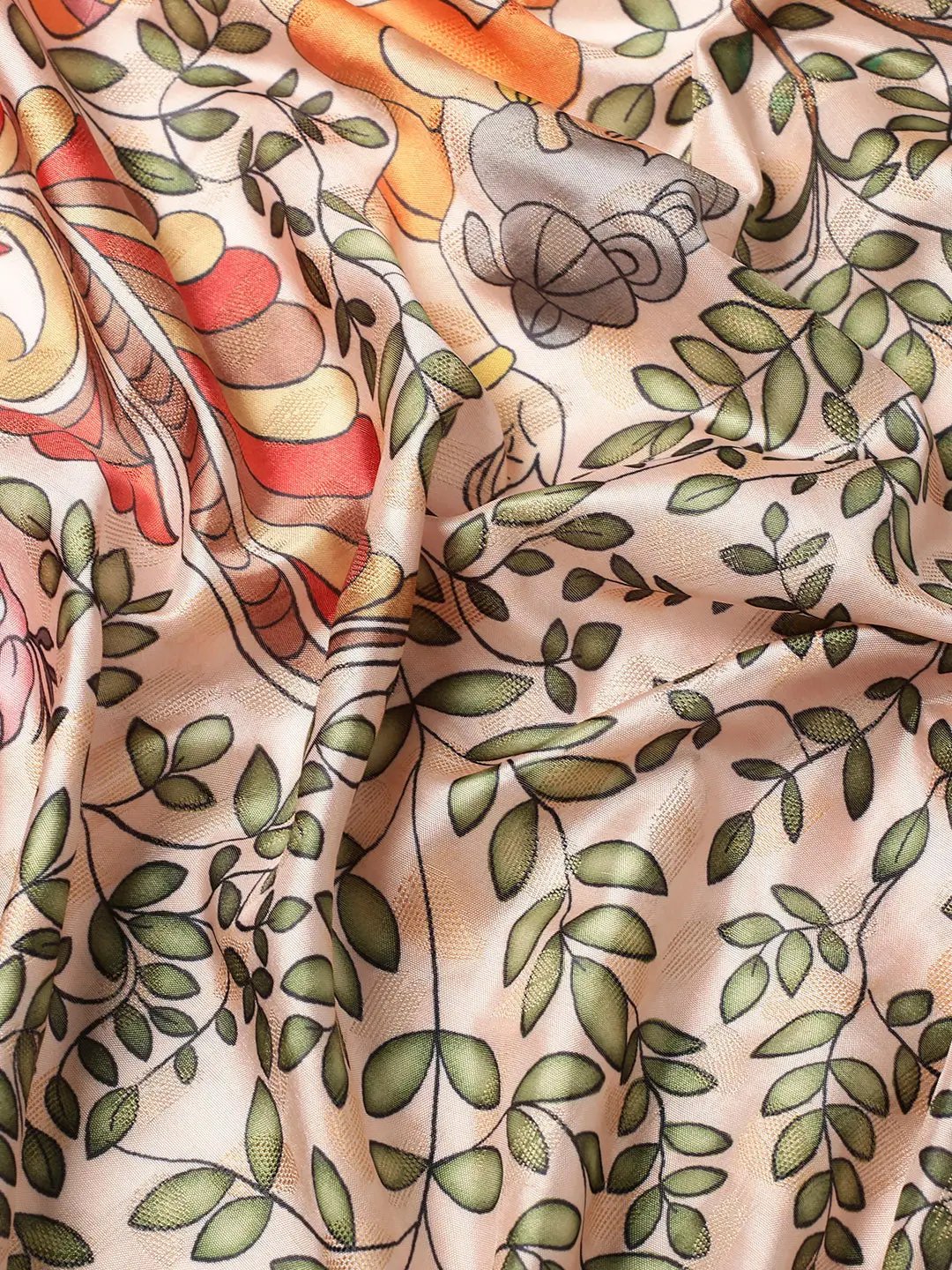 Kalamkari Pattu Banarasi Silk Saree