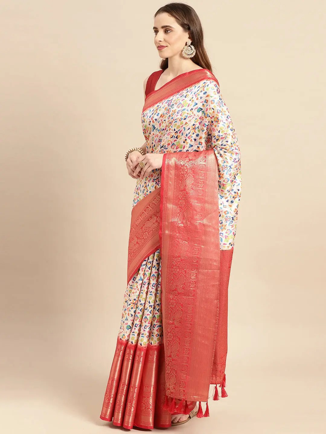 Pashmina Pattu Banarasi Silk Saree at Vastranand