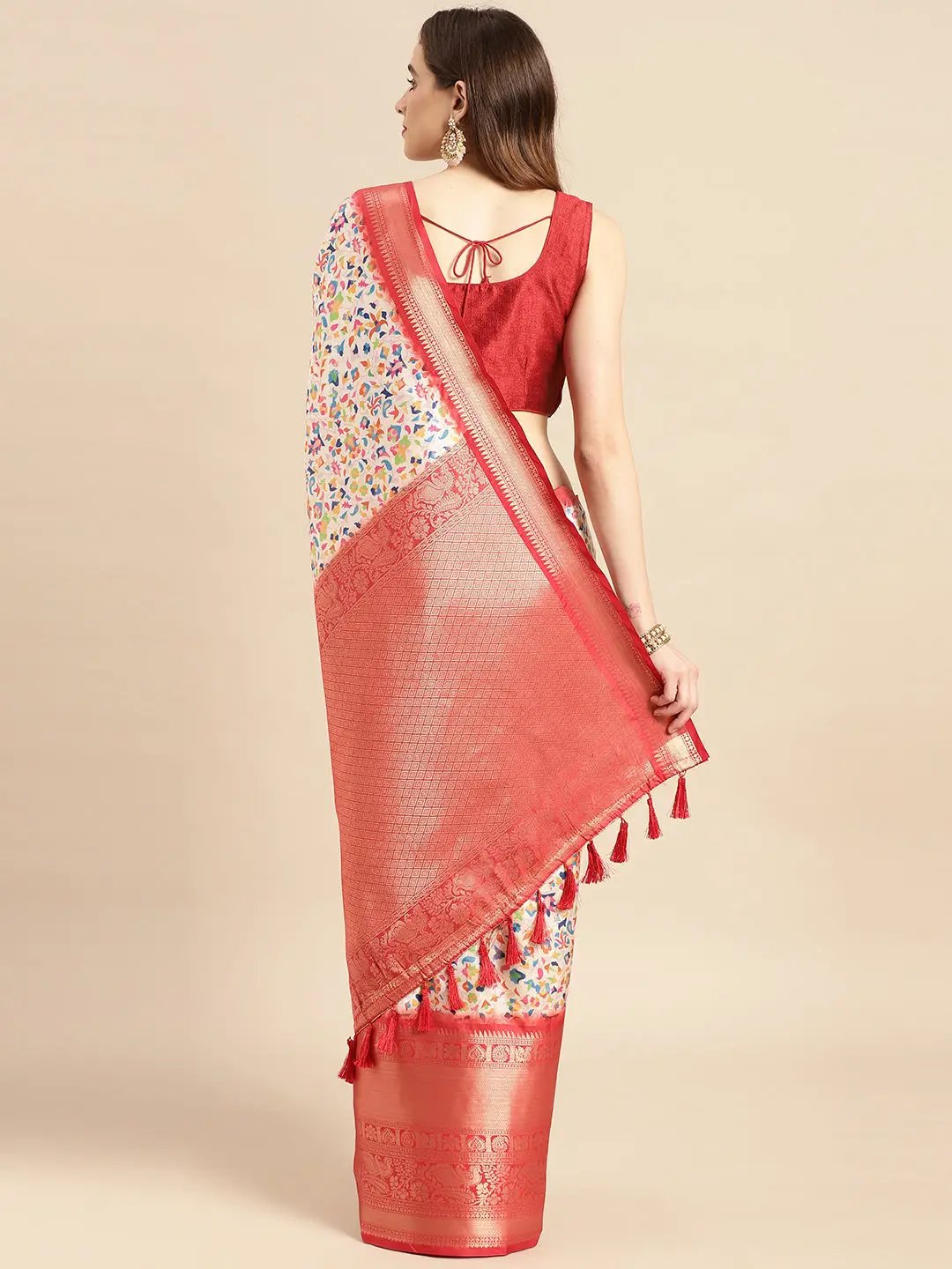 Pashmina Pattu Banarasi Silk Saree at Vastranand