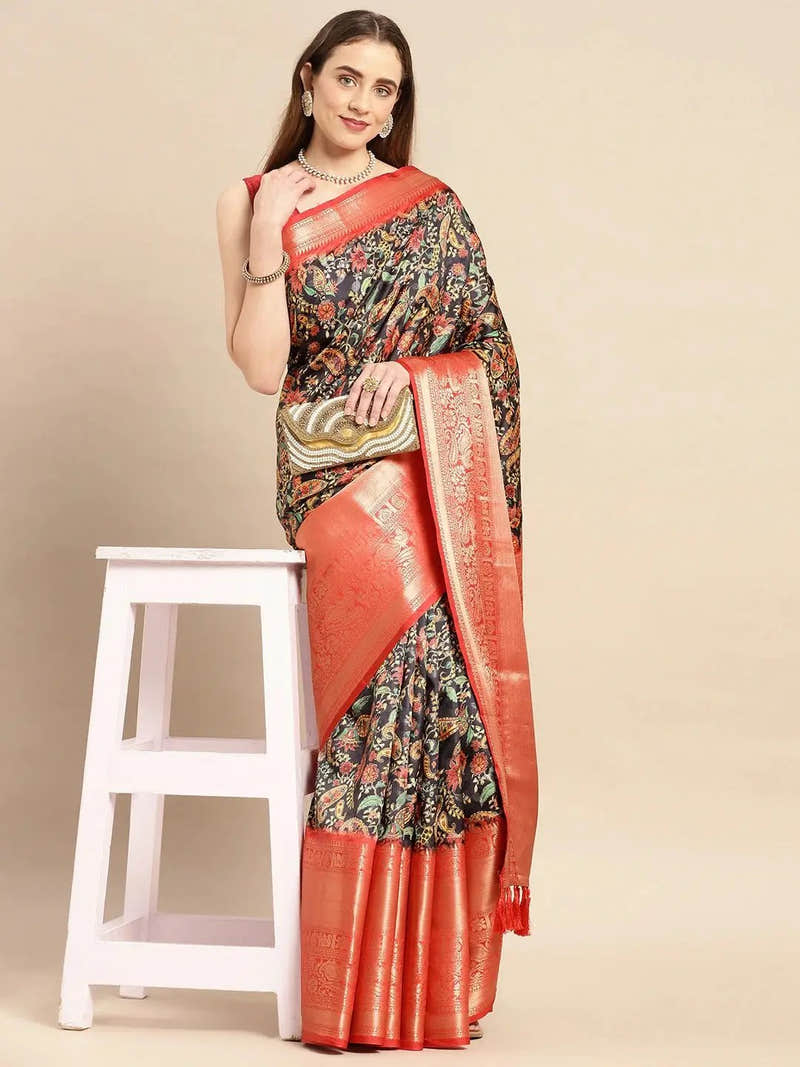 Exquisite Pashmina Digital Pattu Banarasi Silk Saree
