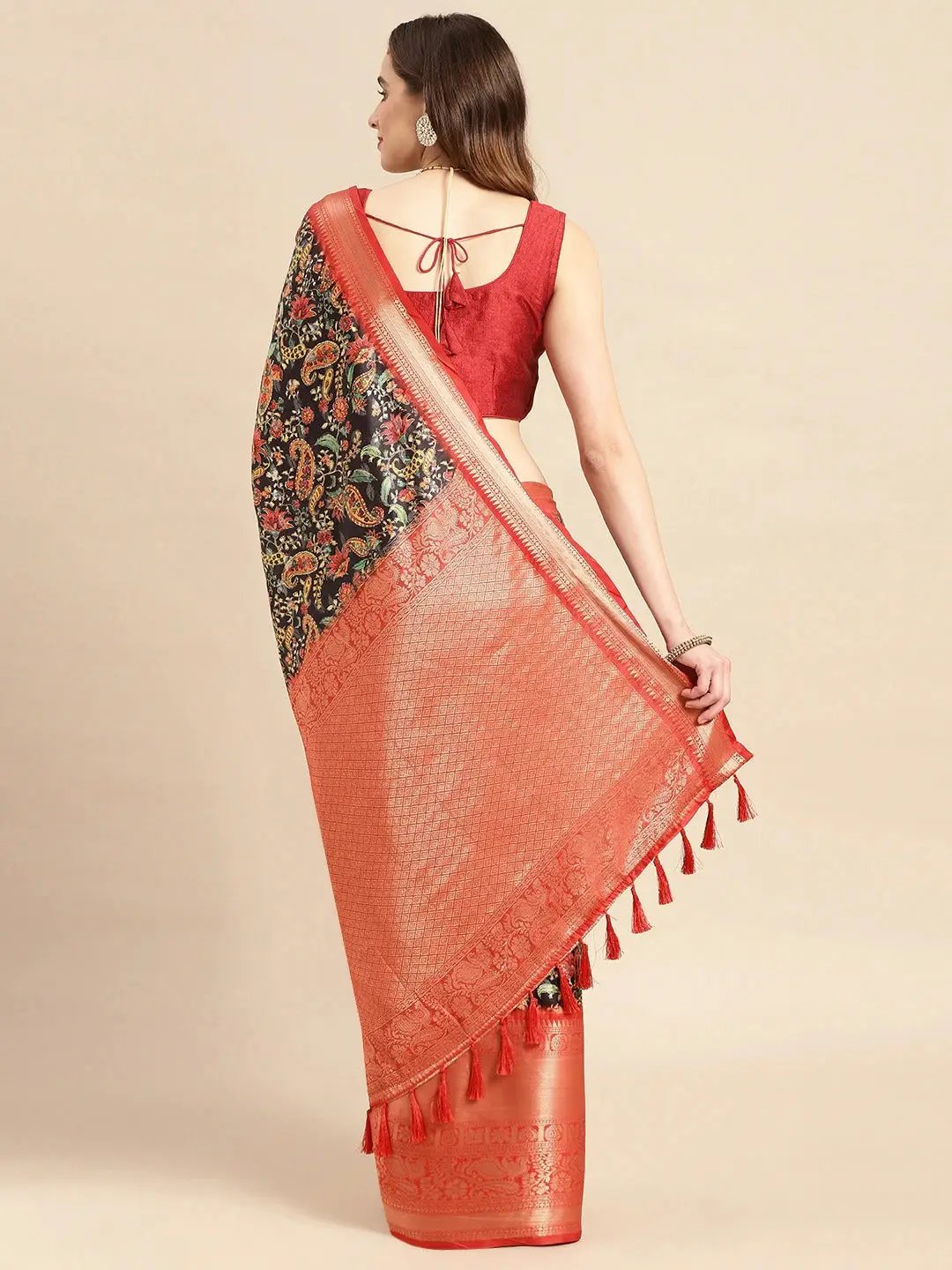 Pashmina Pattu Banarasi Silk Saree at Vastranand