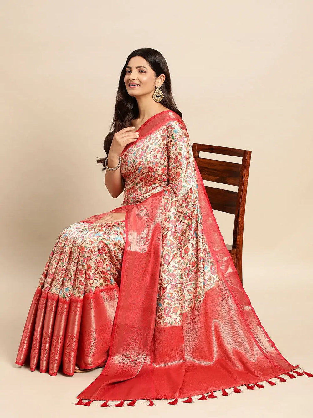 Pashmina Pattu Banarasi Silk Saree at Vastranand