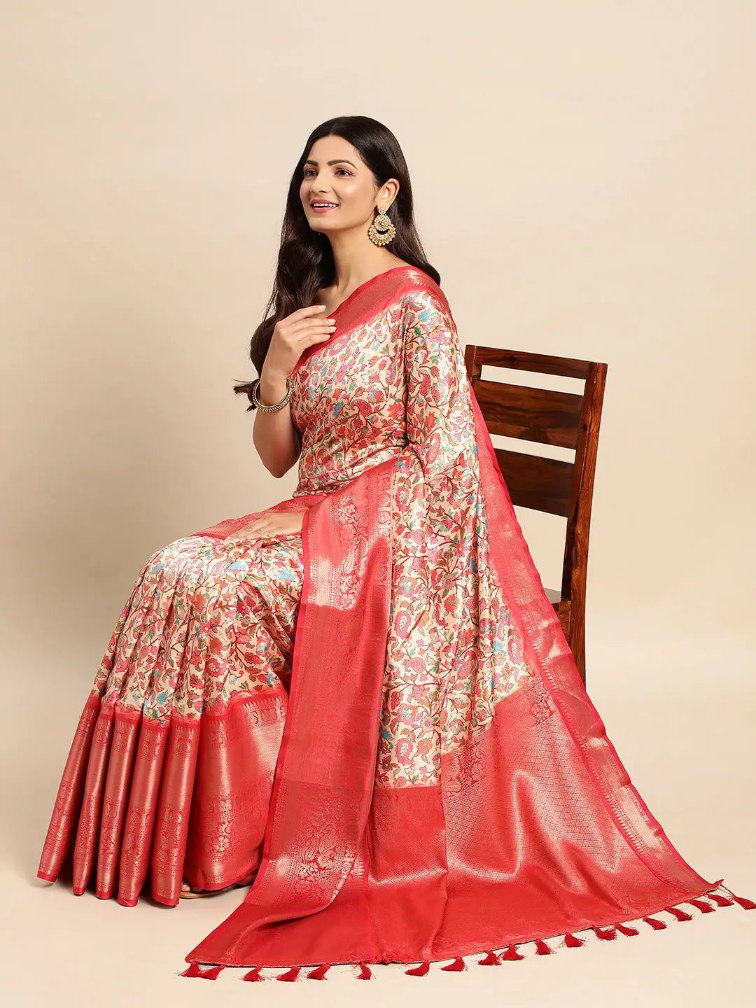 Pashmina Pattu Banarasi Silk Saree at Vastranand