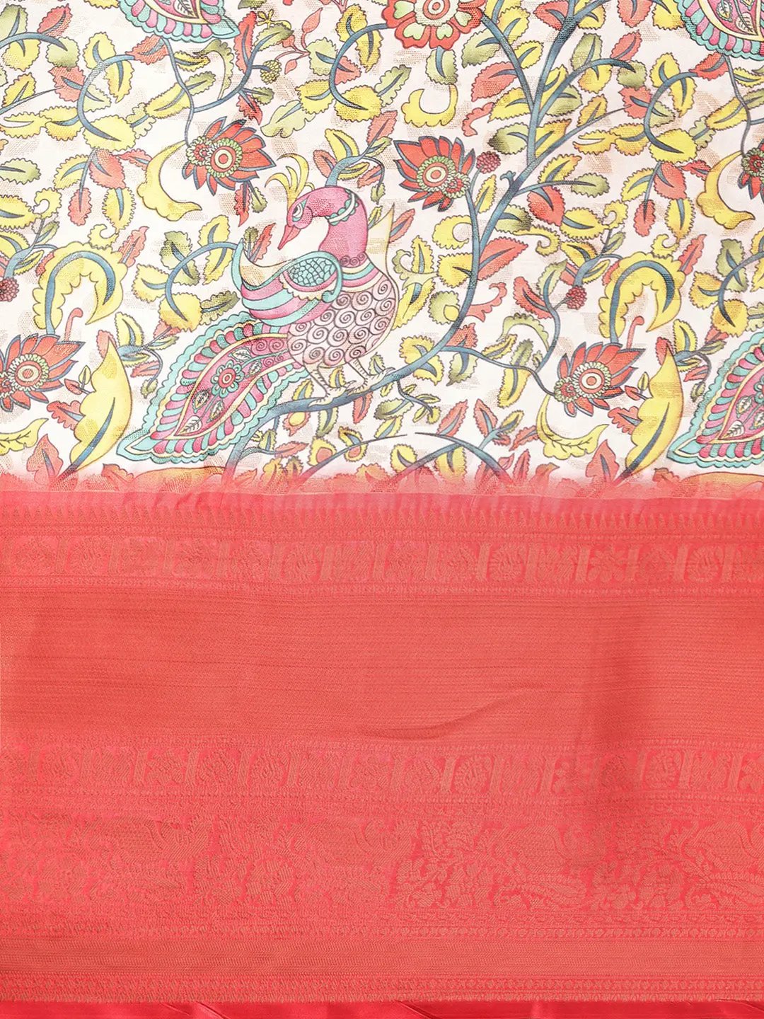 Kalamkari Pattu Banarasi Silk Saree
