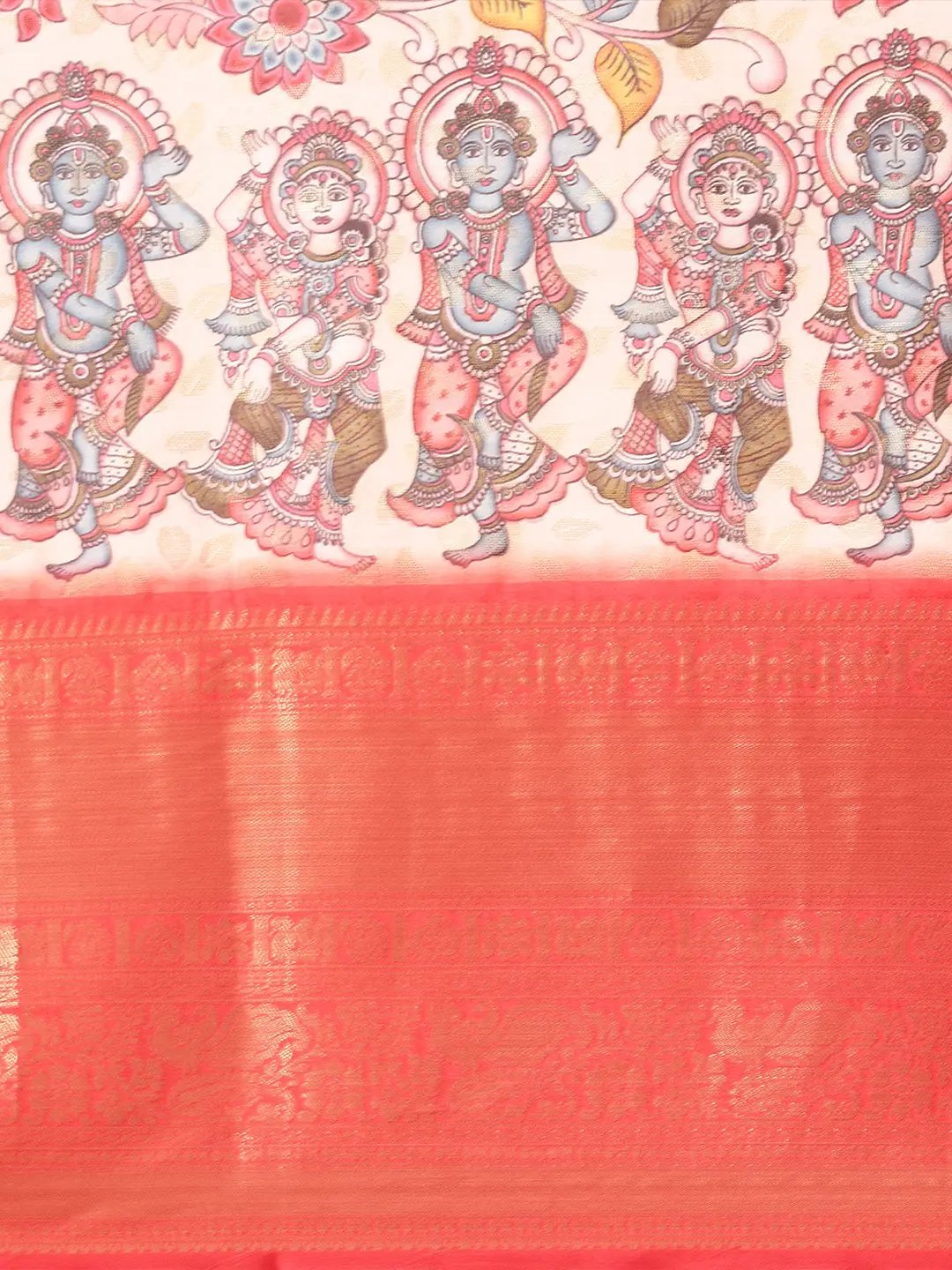 Kalamkari Pattu Banarasi Silk Saree