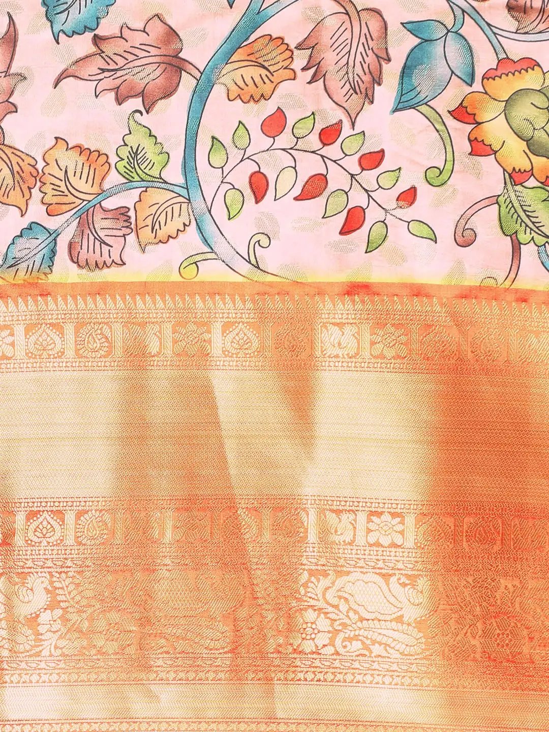 Kalamkari Pattu Banarasi Silk Saree