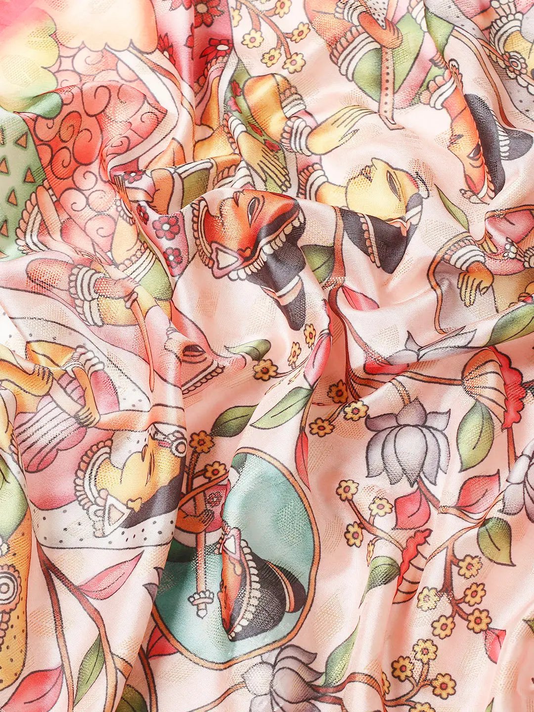Kalamkari Pattu Banarasi Silk Saree