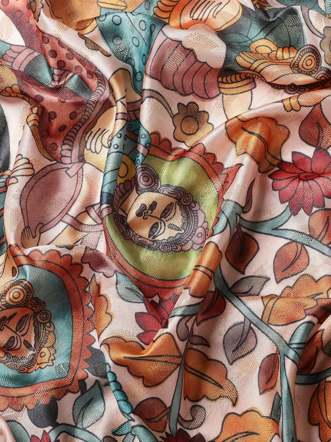 Kalamkari Pattu Banarasi Silk Saree