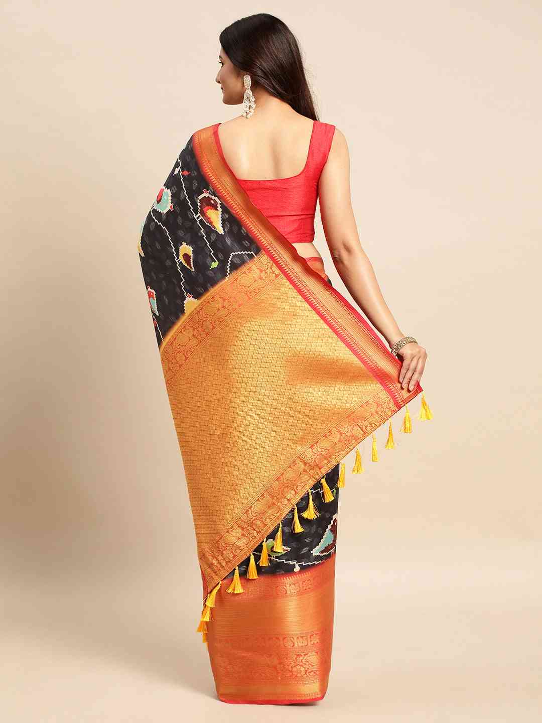 Kalamkari Pattu Banarasi Silk Saree