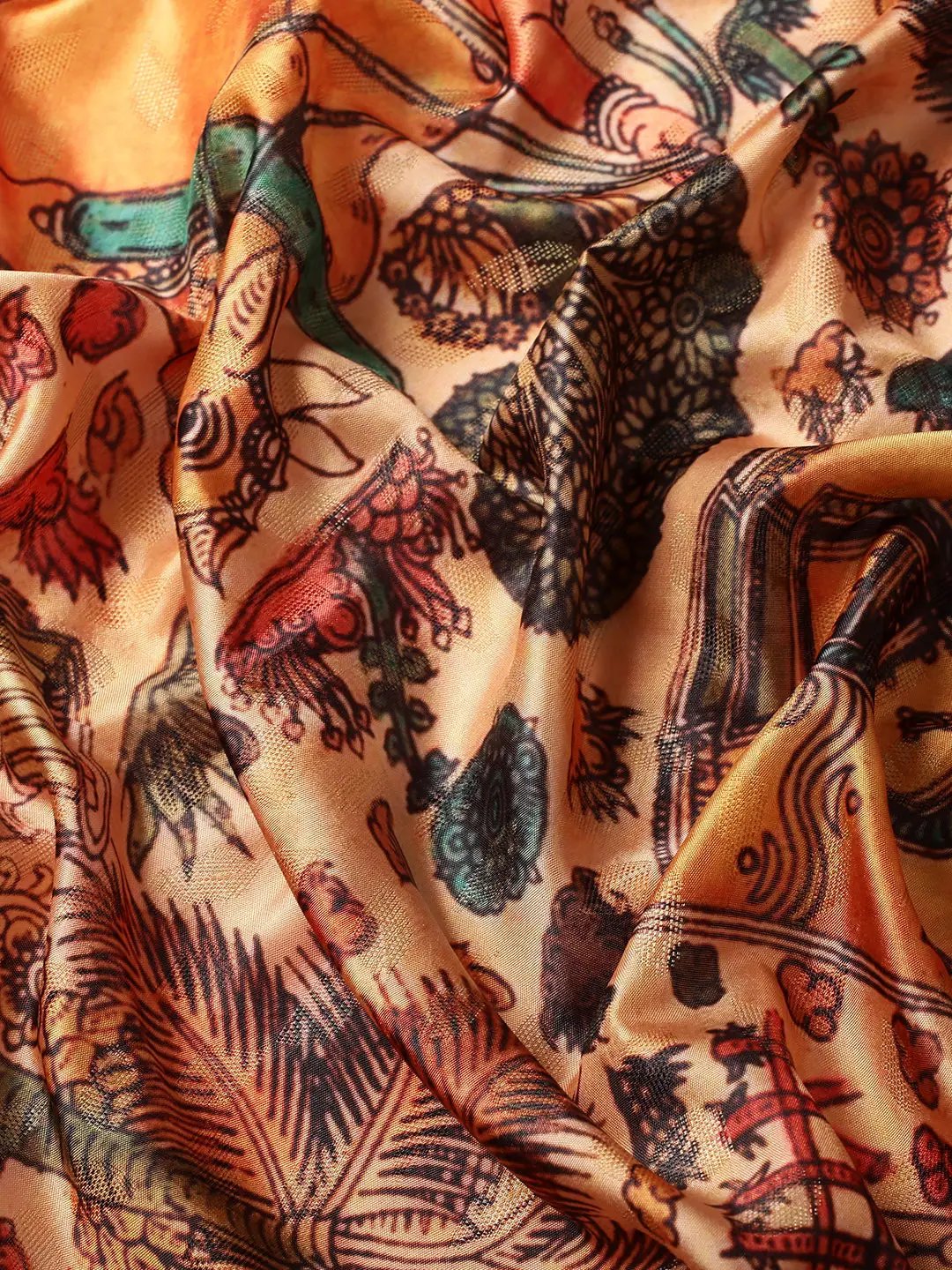 Kalamkari Pattu Banarasi Silk Saree