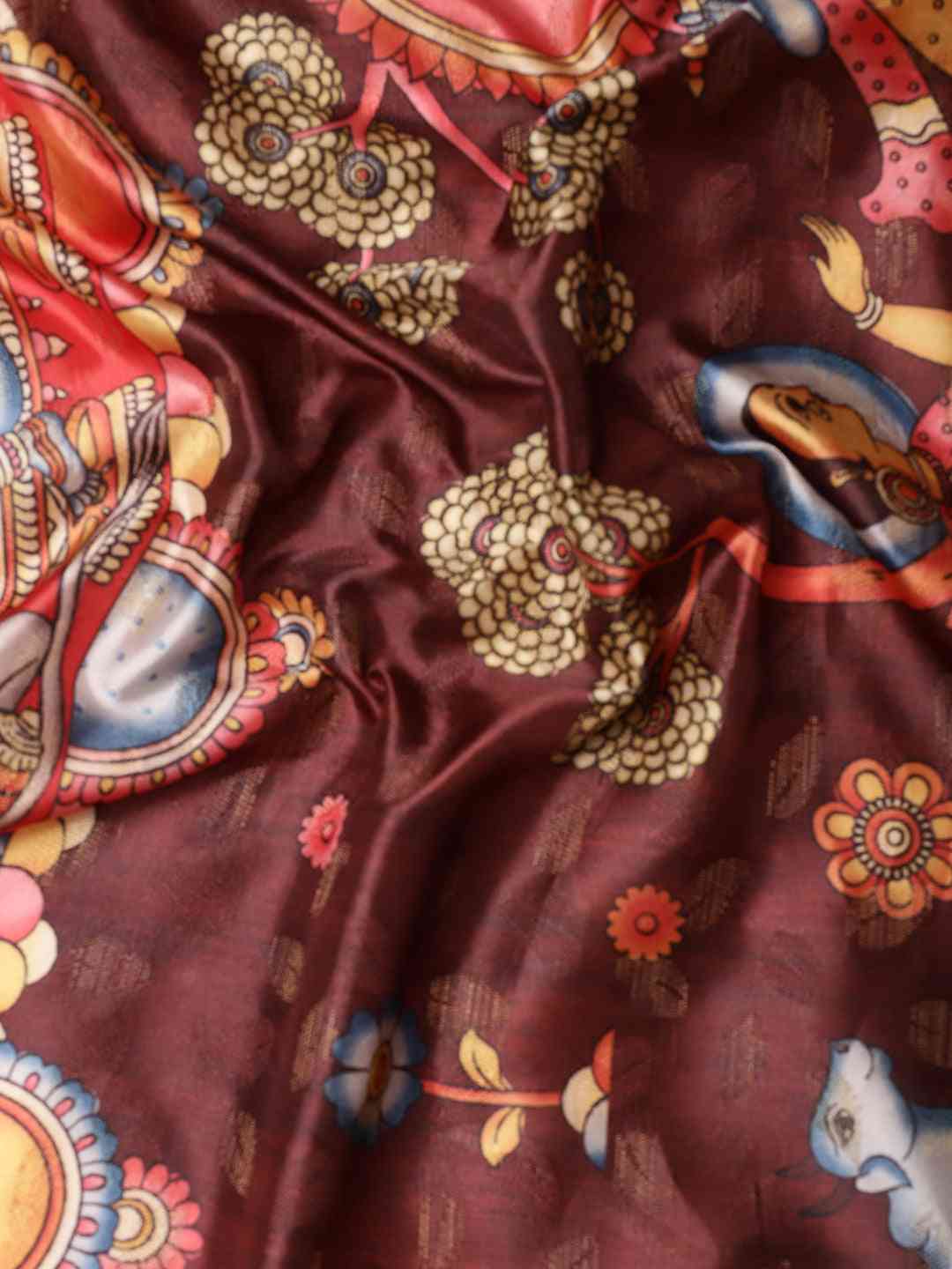 Kalamkari Pattu Banarasi Silk Saree
