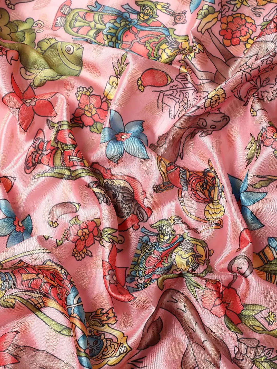 Kalamkari Pattu Banarasi Silk Saree