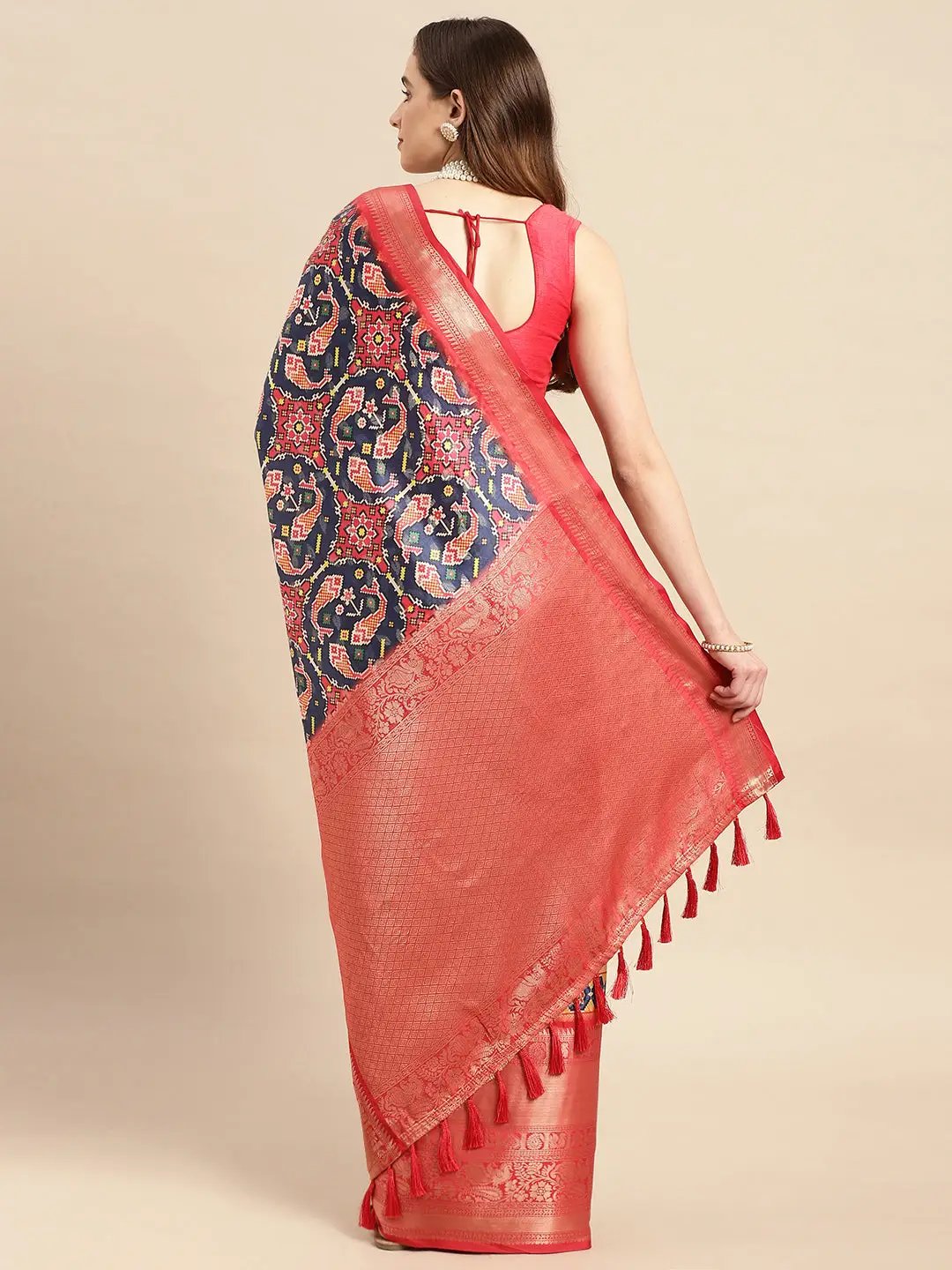 Kalamkari Pattu Banarasi Silk Saree