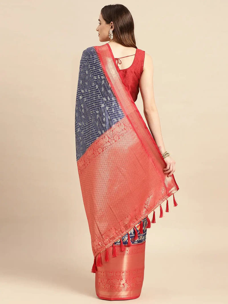 Kalamkari Pattu Banarasi Silk Saree