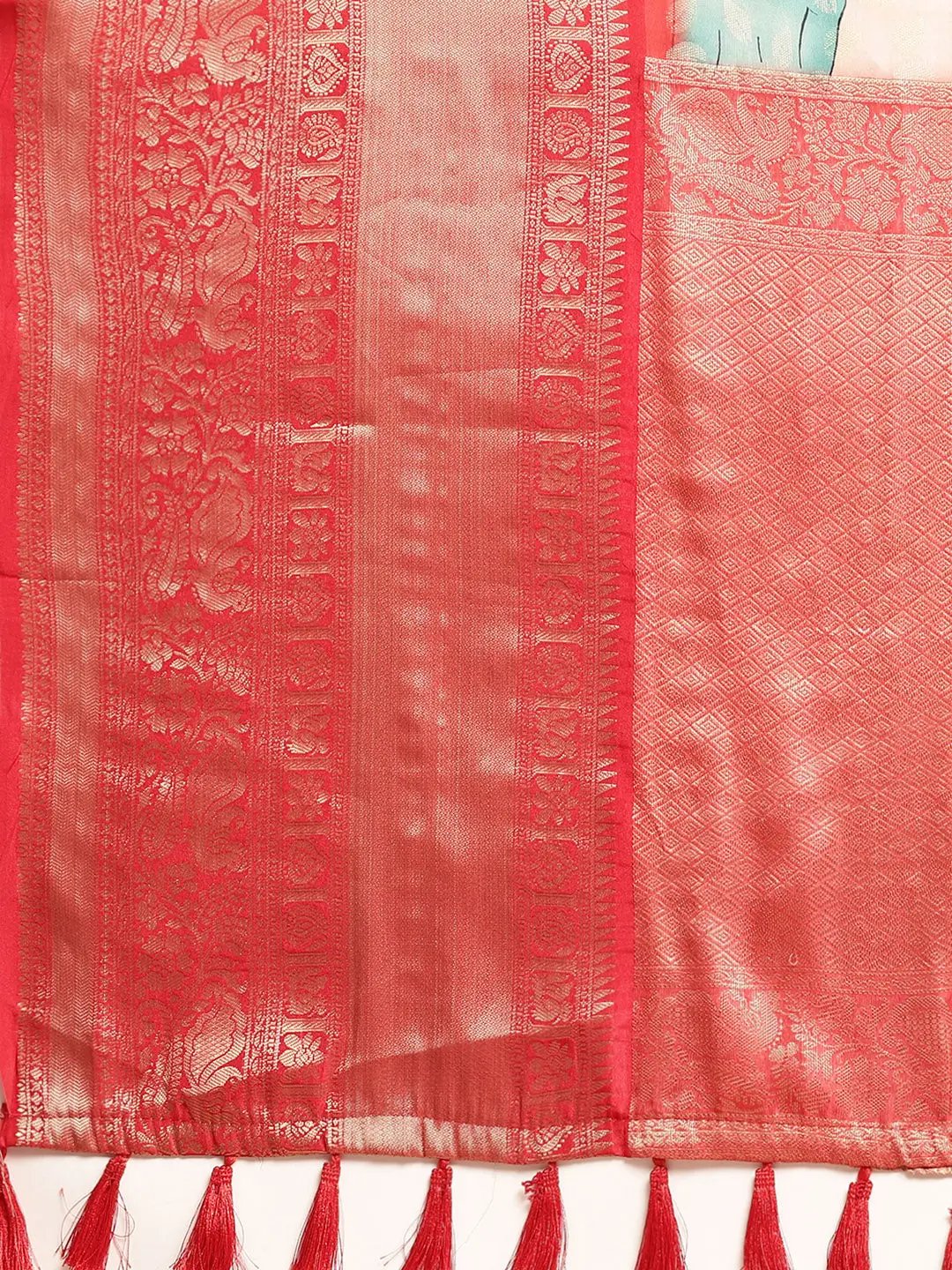 Kalamkari Pattu Banarasi Silk Saree