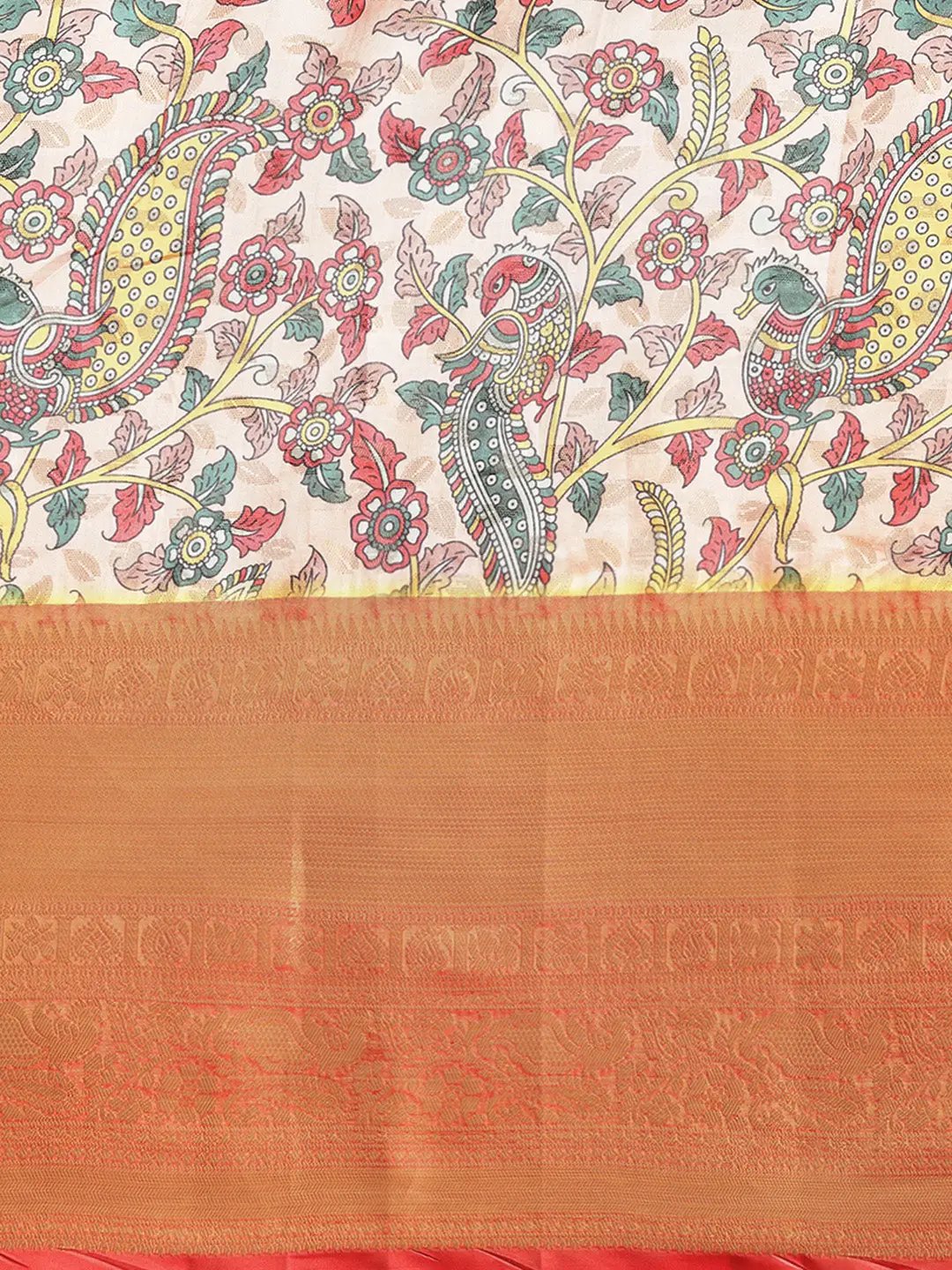 Kalamkari Pattu Banarasi Silk Saree