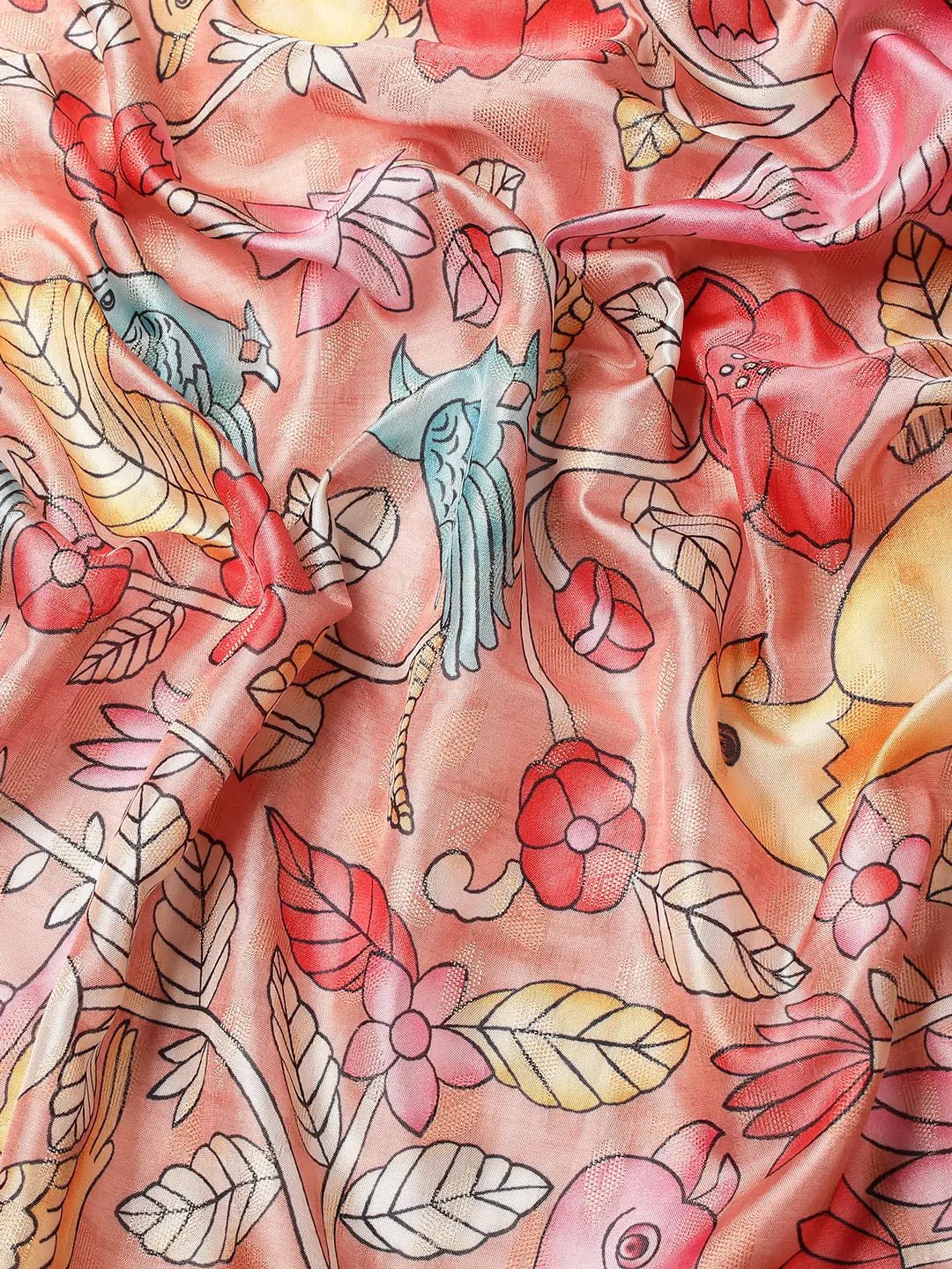 Kalamkari Pattu Banarasi Silk Saree