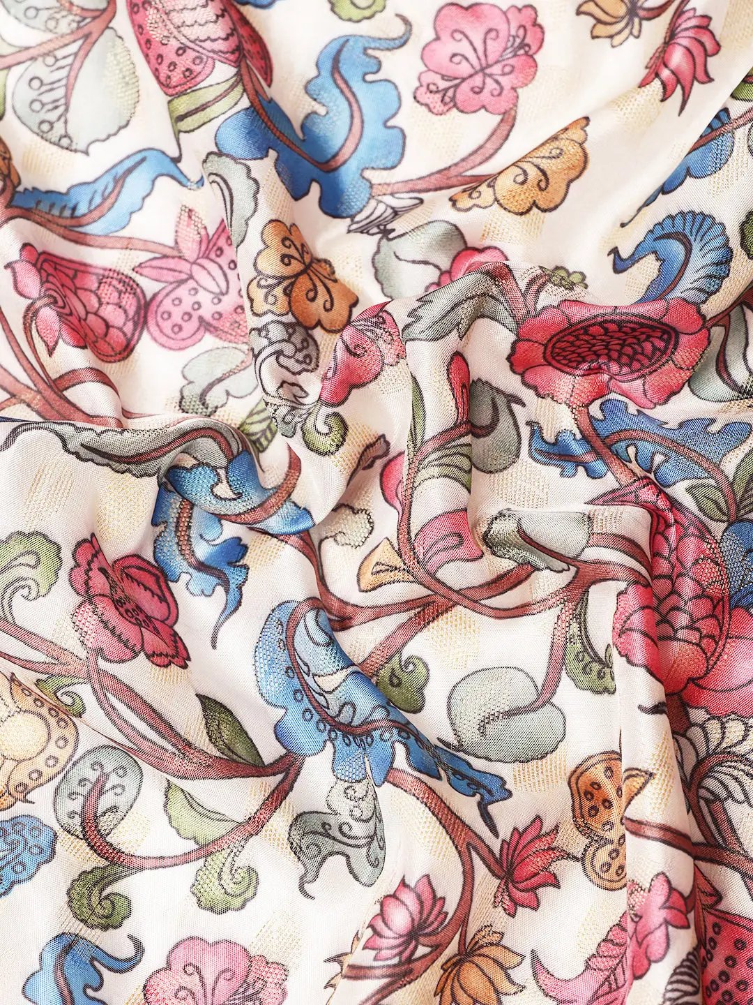 Kalamkari Pattu Banarasi Silk Saree