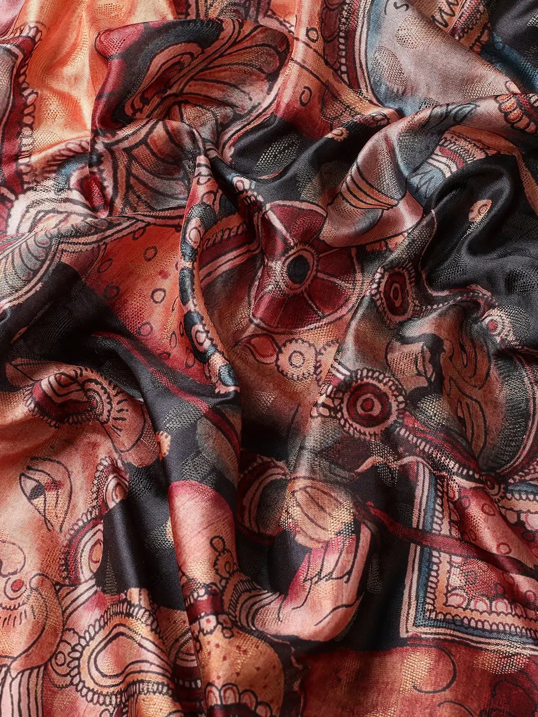 Kalamkari Pattu Banarasi Silk Saree