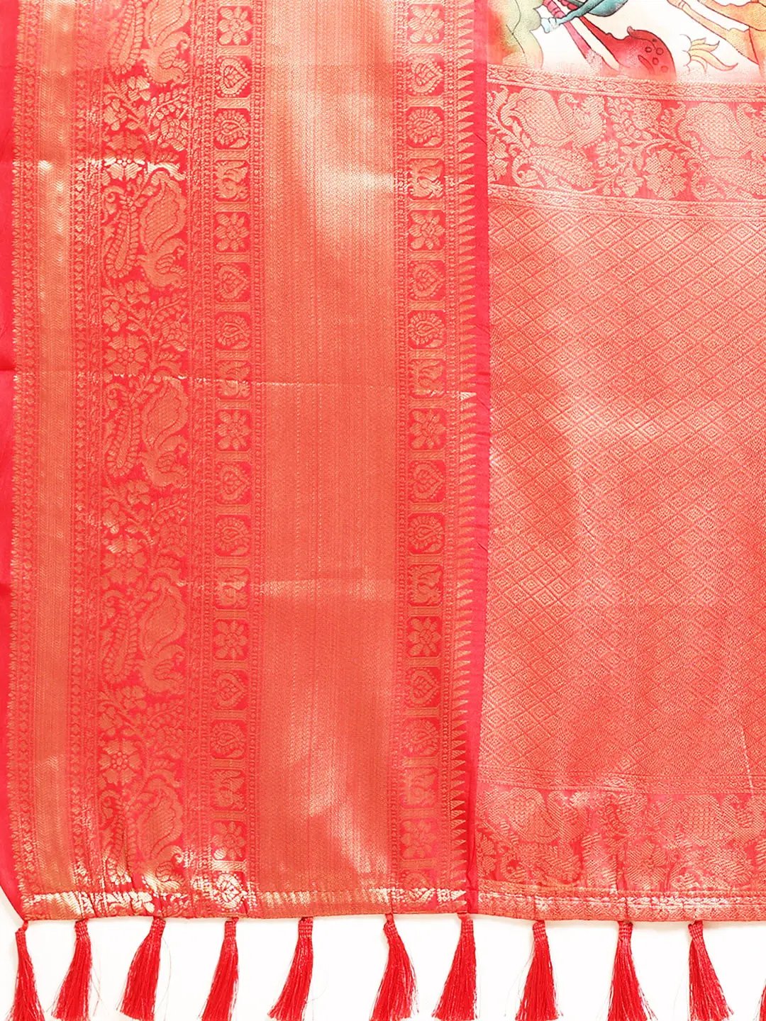 Kalamkari Pattu Banarasi Silk Saree