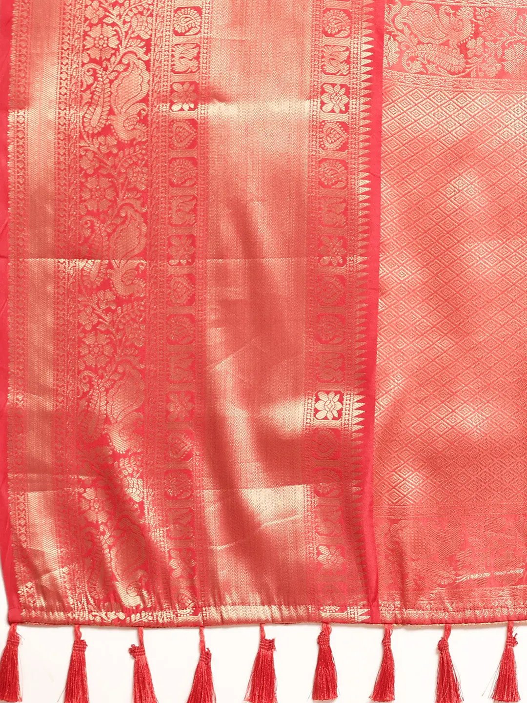 Kalamkari Pattu Banarasi Silk Saree collapse