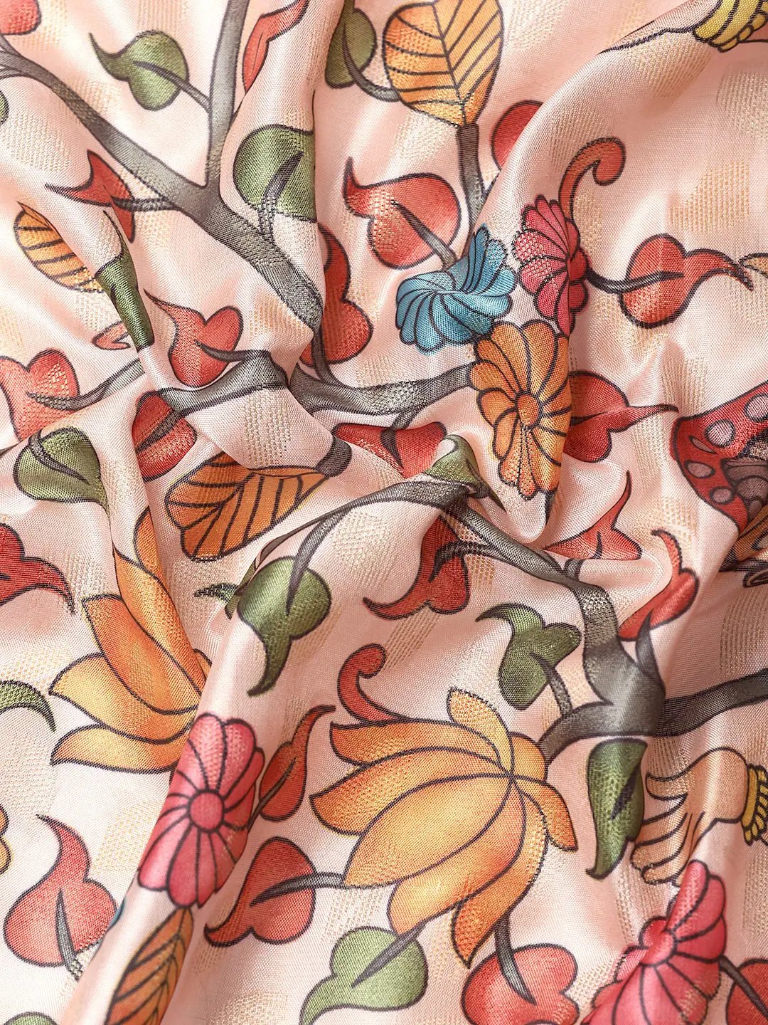 Kalamkari Pattu Banarasi Silk Saree collapse