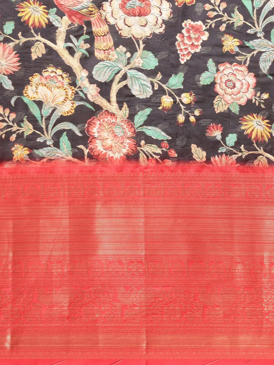 Kalamkari Pattu Banarasi Silk Saree